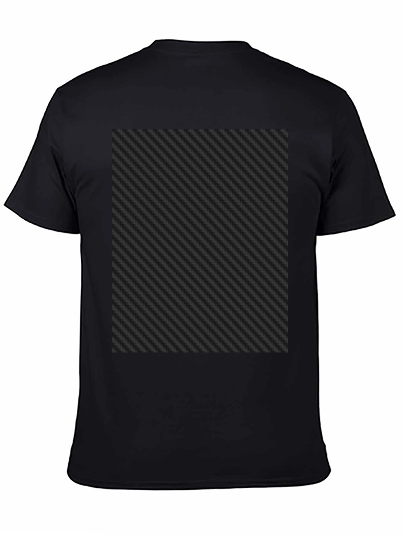 Black Black Carbon Fiber Patterned Tee Shirt view 4