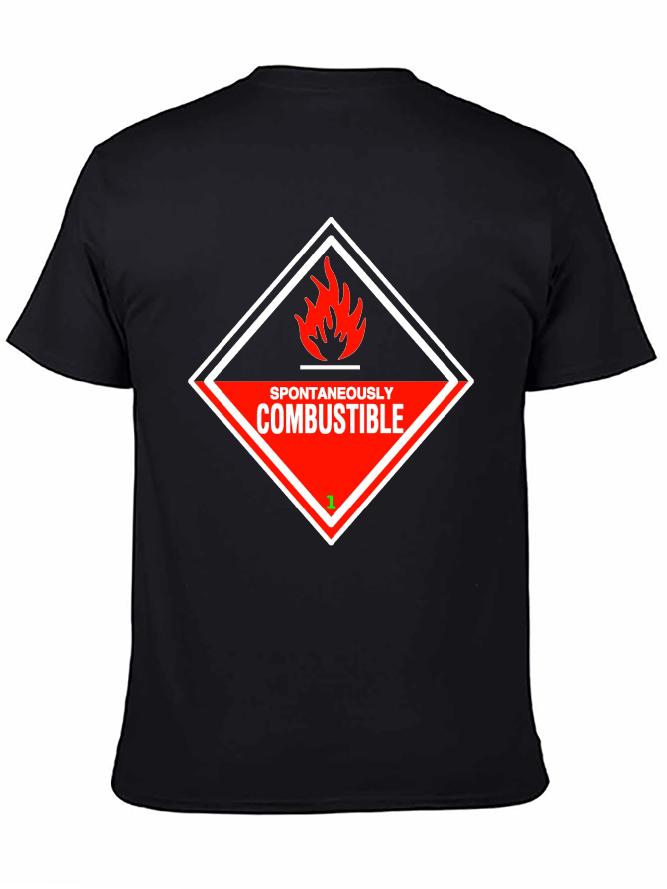 Black Spontaneously Combustible Graphic T-Shirt view 4