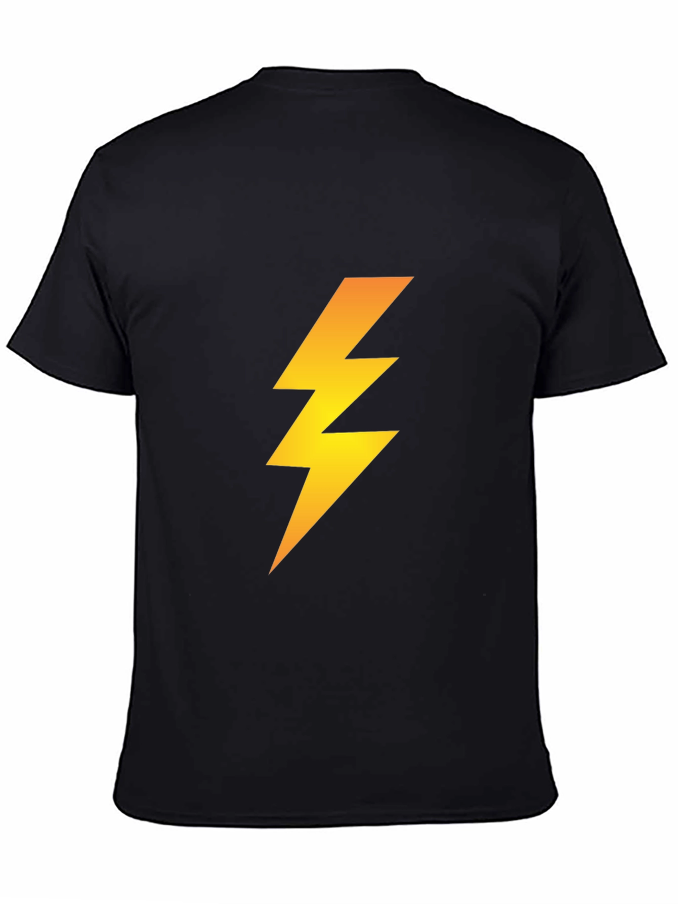 Black Lightning Bolt Graphic Tee - Black view 4