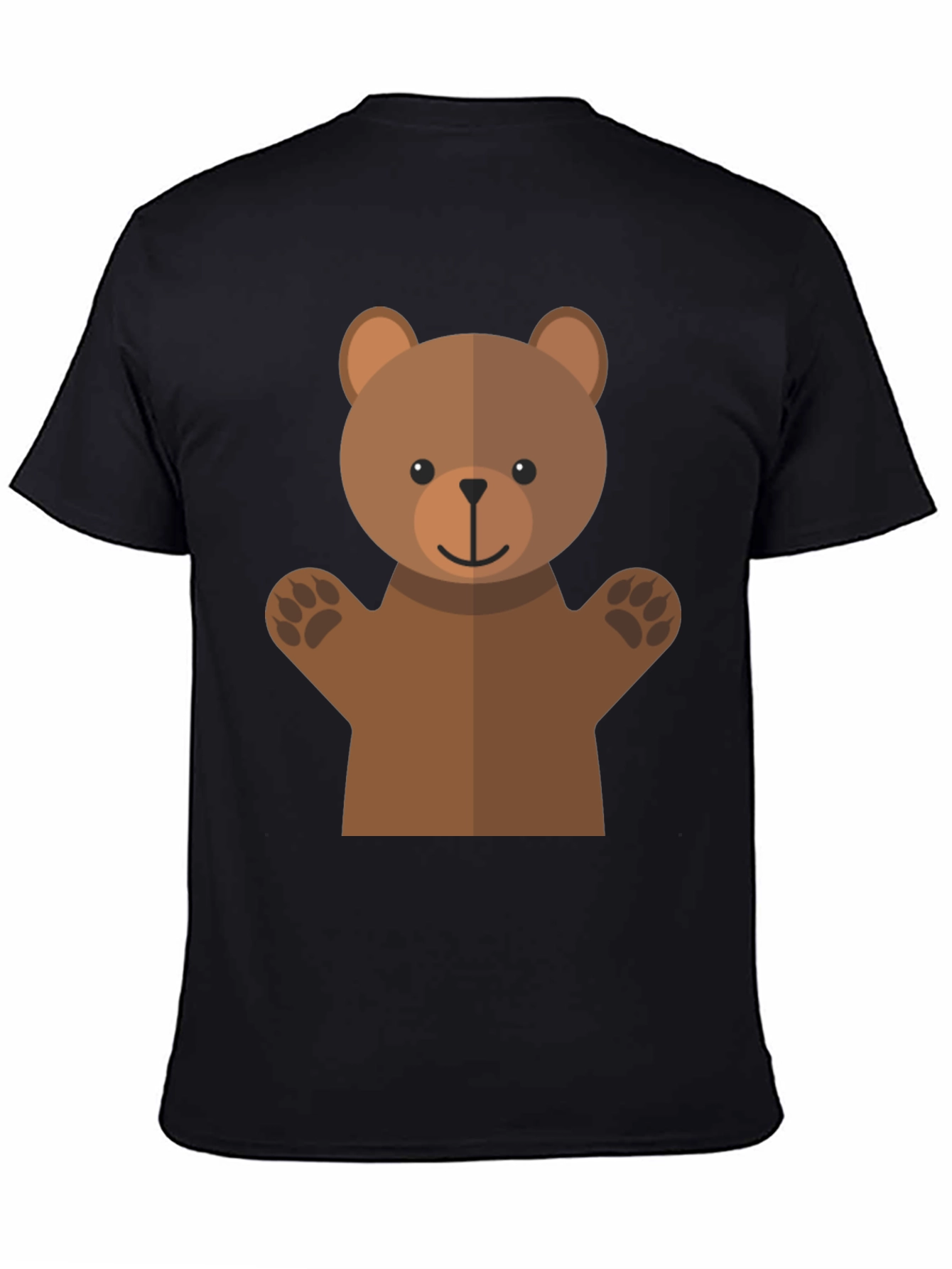Black Cute Bear Graphic Tee - Black T-Shirt view 4