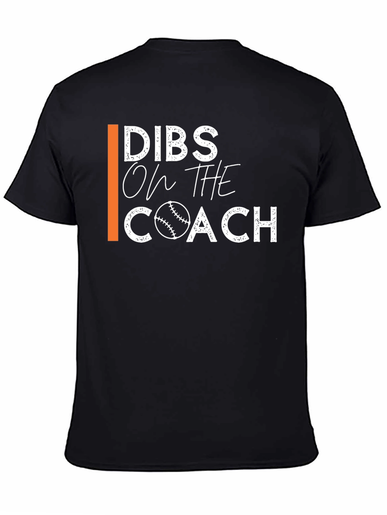 Black Dibs On The Coach Baseball T-Shirt view 4