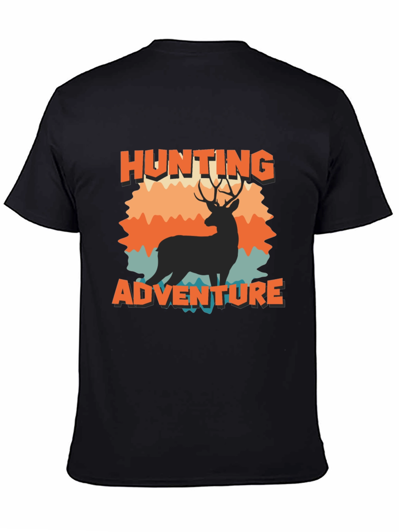 Black Hunting Adventure Graphic Tee - Black view 4