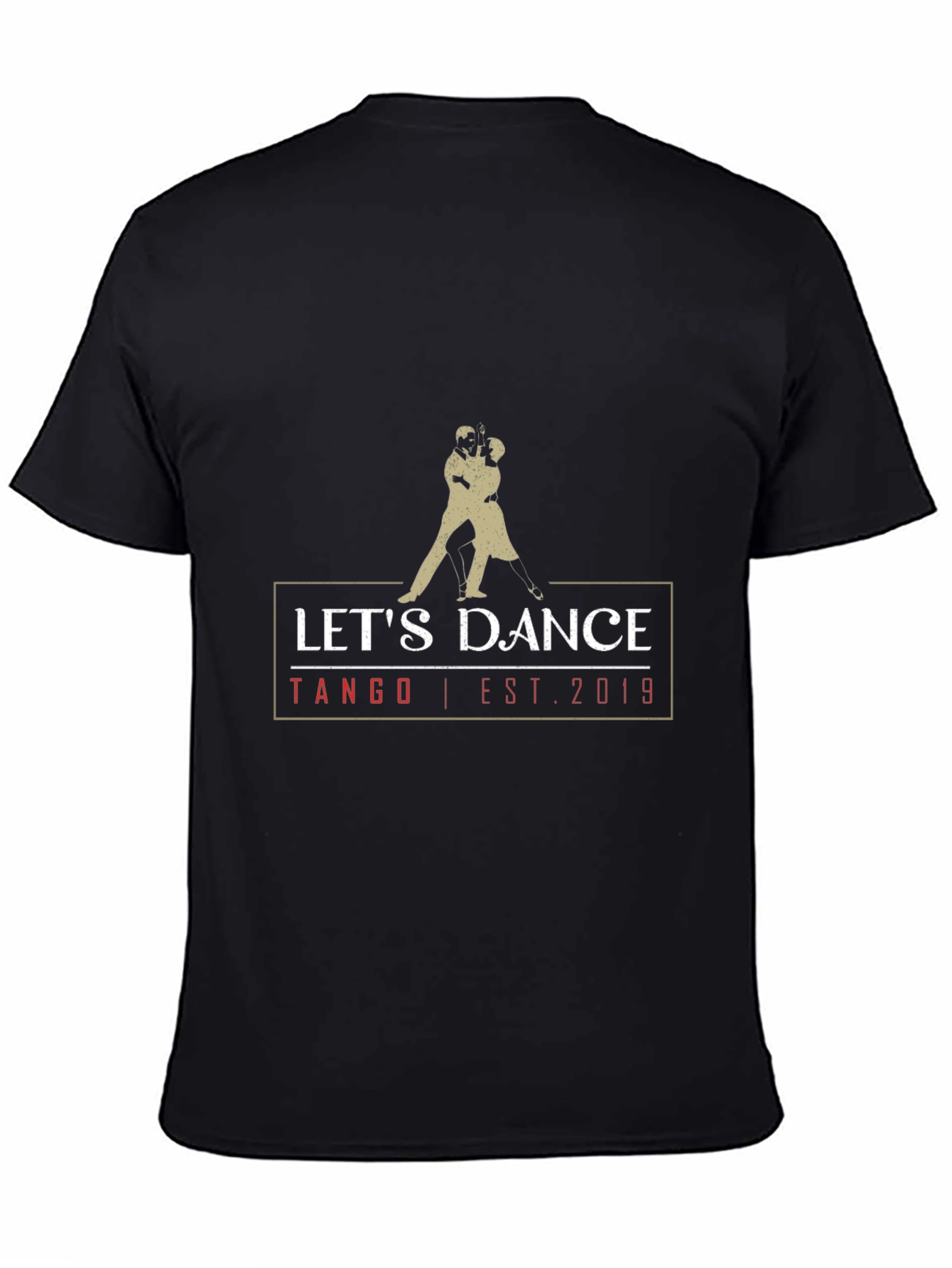 Black Let's Dance Tango Est. 2019 Black T-Shirt view 4