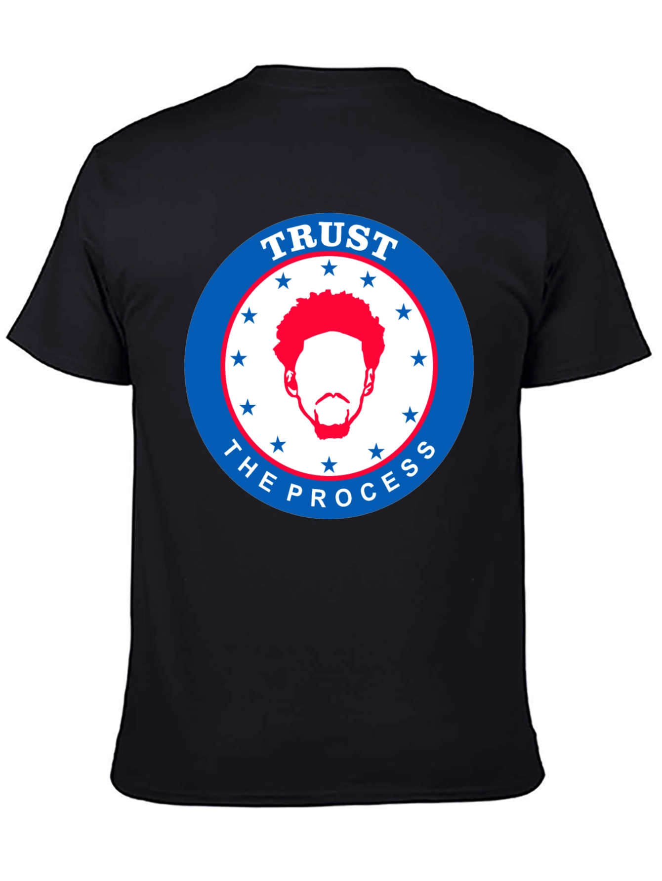 Black Trust The Process Graphic T-Shirt - Black Cotton Tee view 4