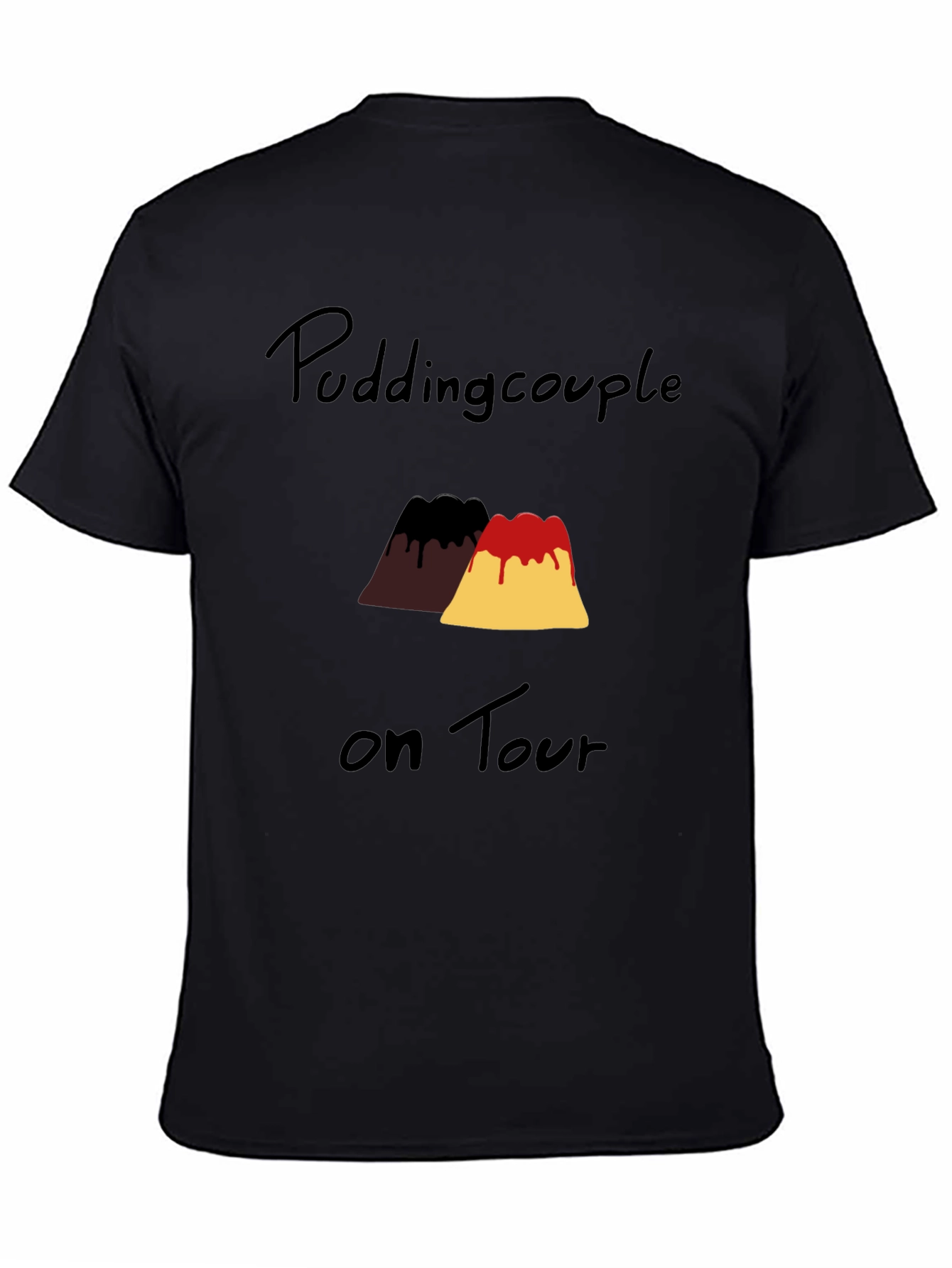 Black Pudding Couple on Tour Black Graphic T-Shirt view 4
