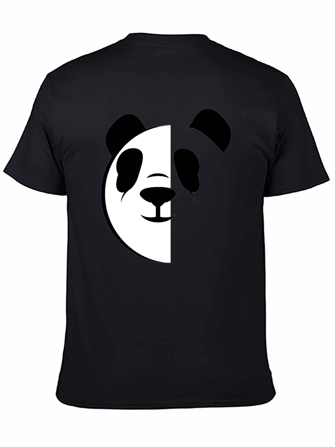Black Cool Panda Graphic T-Shirt view 4