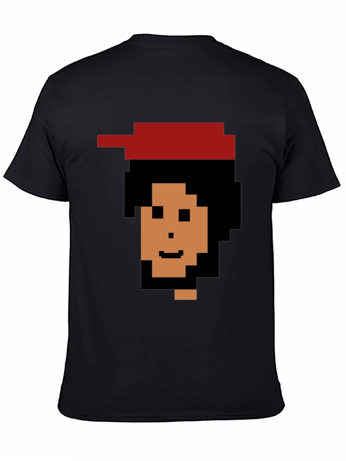 Black Pixel Art Character Graphic Black T-Shirt view 4