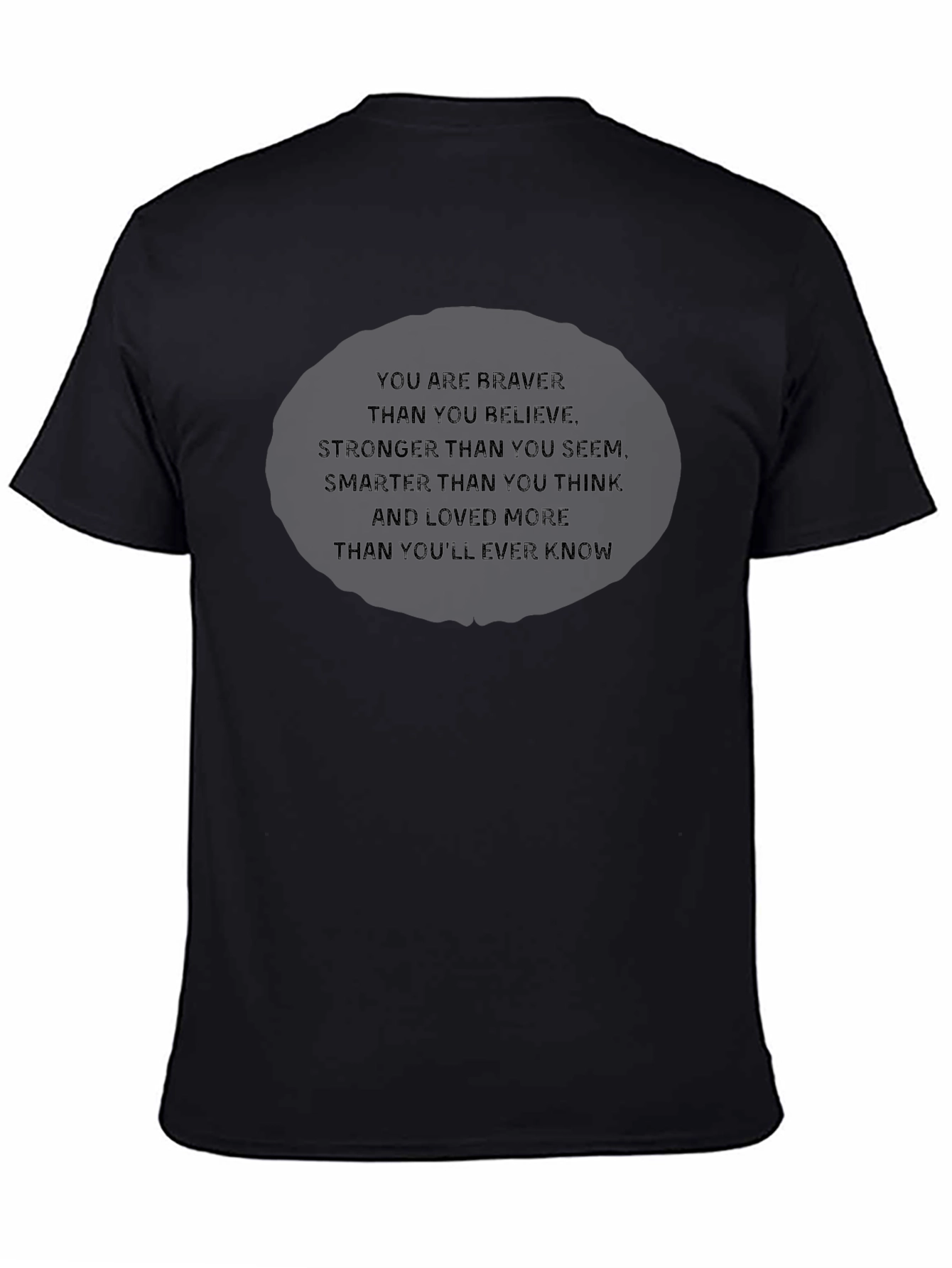 Black Inspirational Quote Tee - Braver, Stronger, Smarter view 4