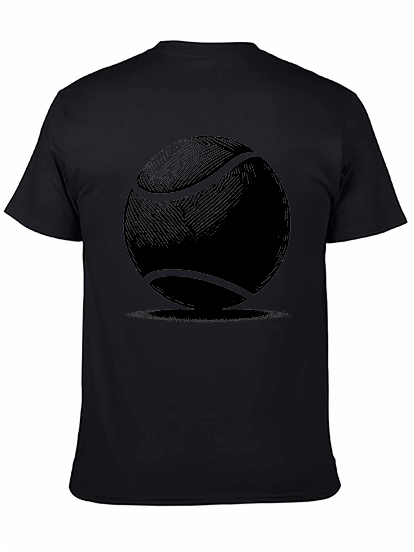 Black Tennis Ball Graphic Tee - Unique Sportswear view 4