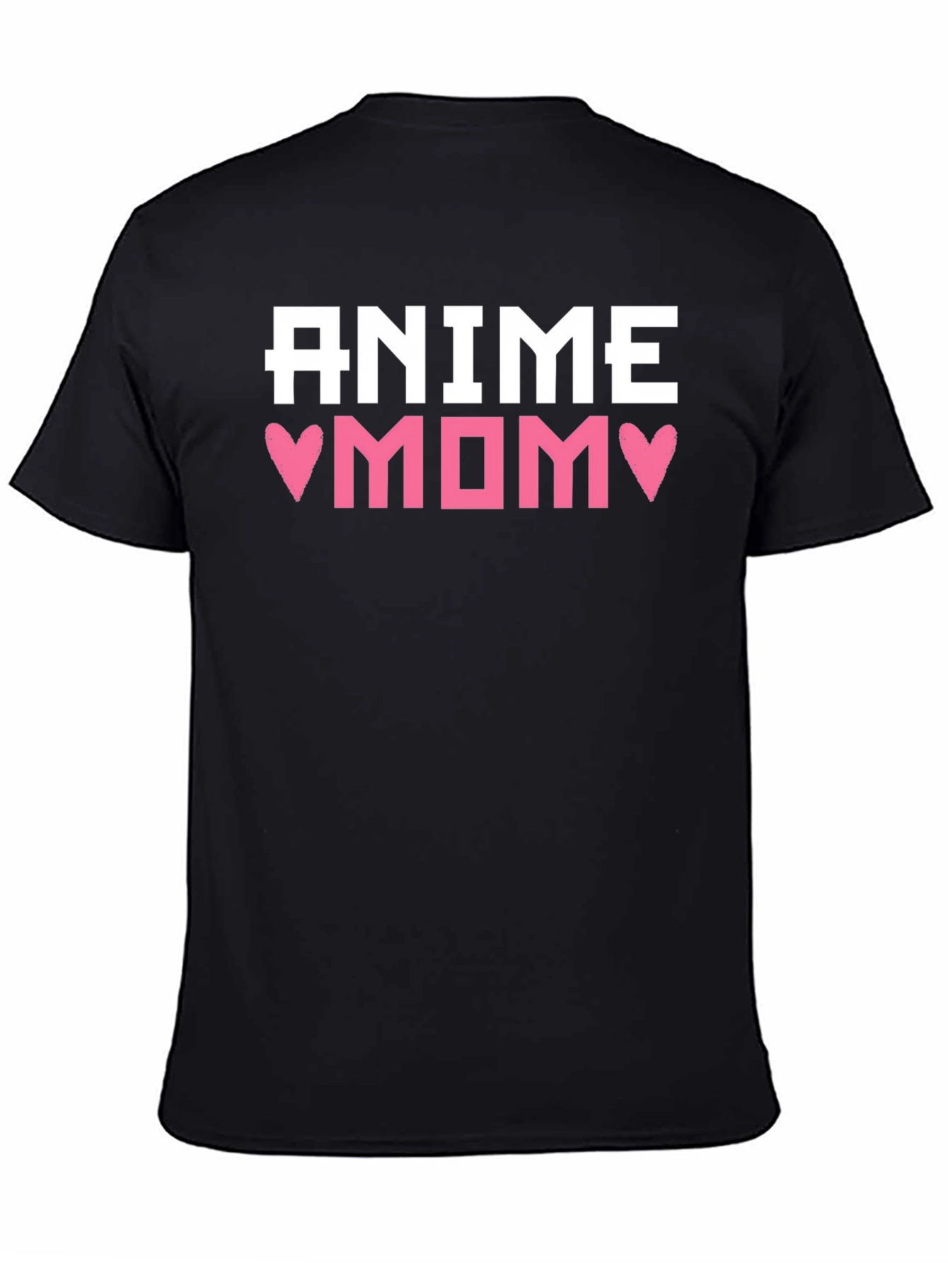 Black Anime Mom Black T-Shirt view 4