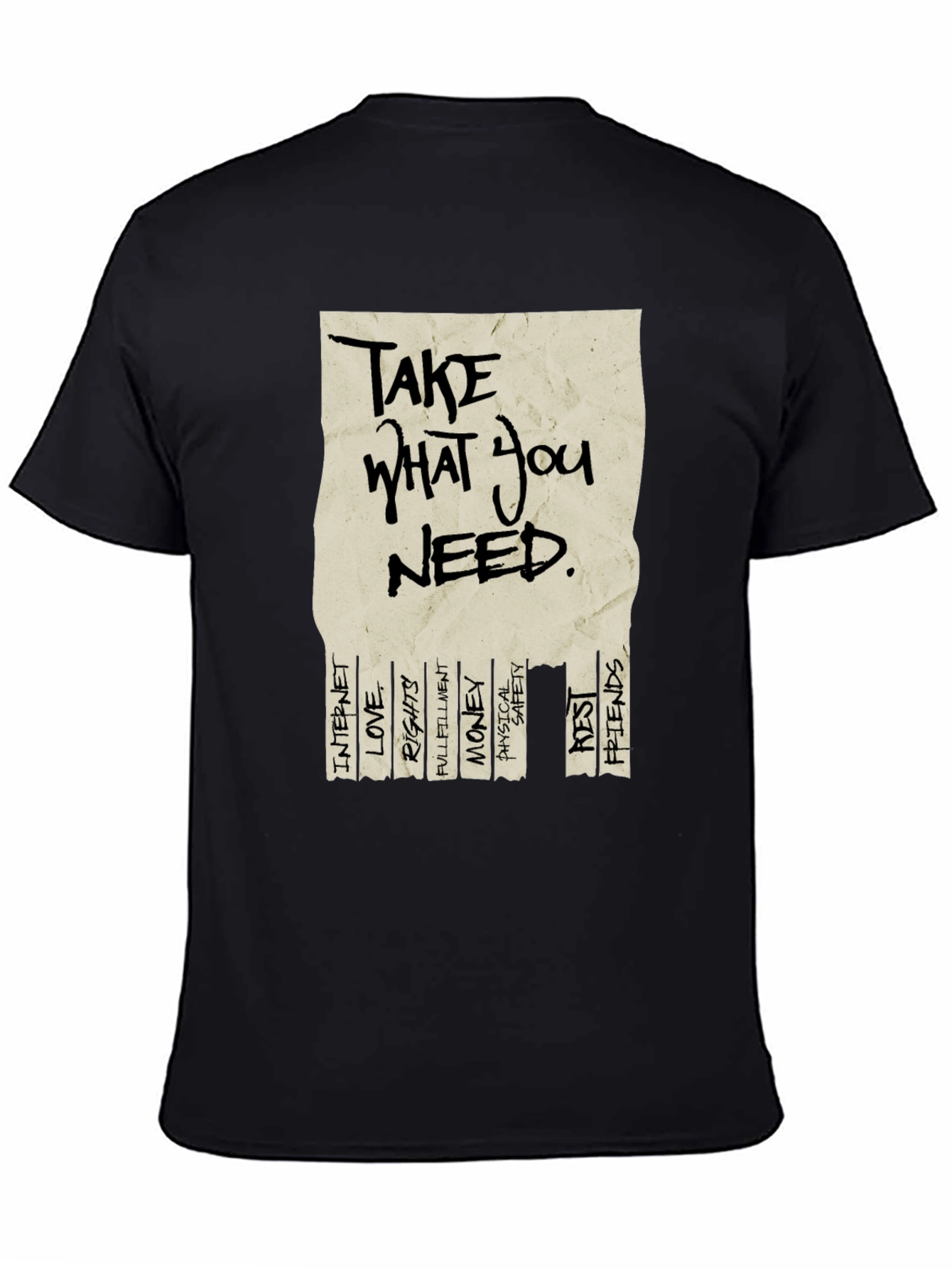 Black Take What You Need Graphic T-Shirt view 4