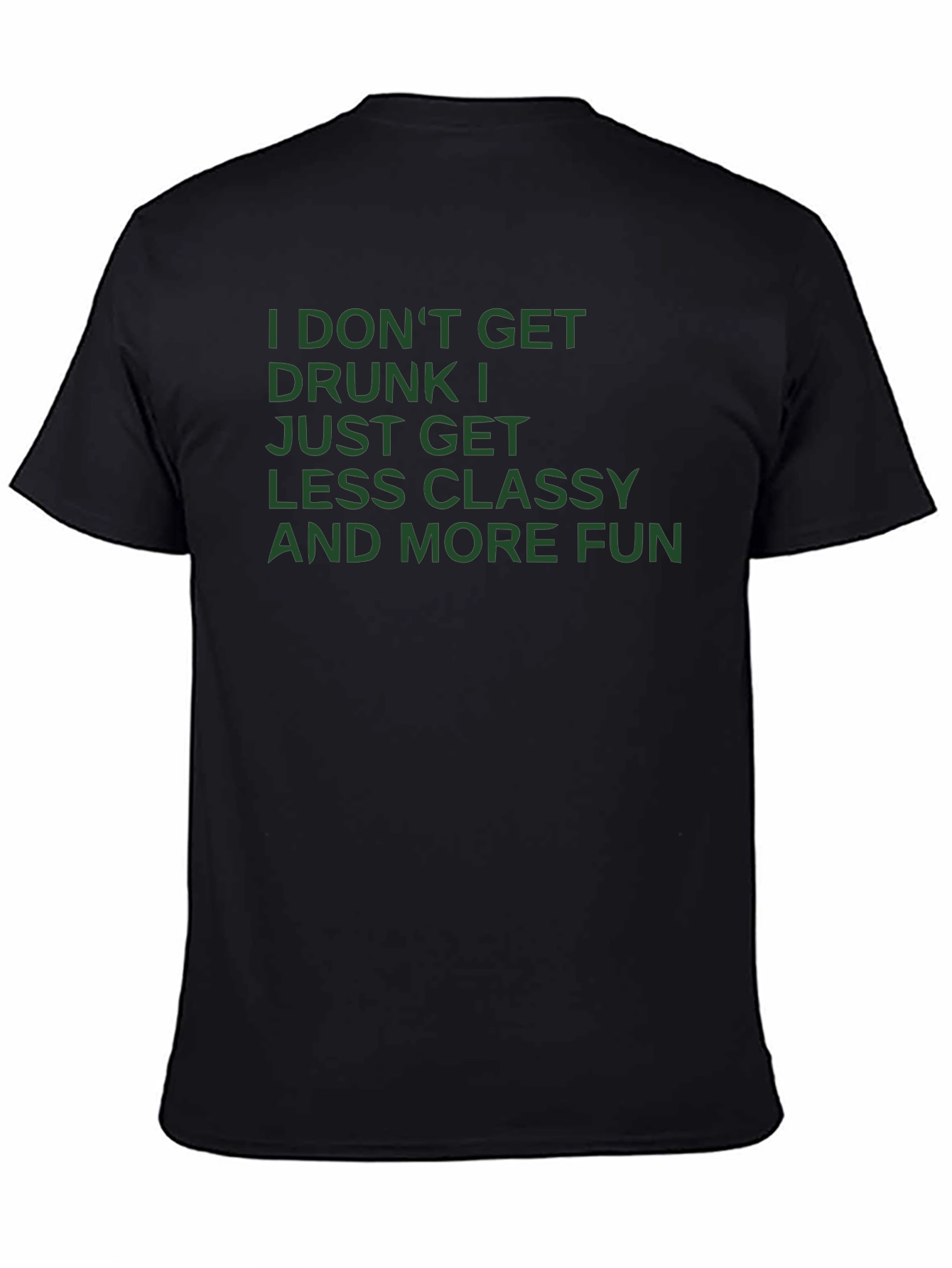 Black Funny Slogan T-Shirt - Less Classy More Fun view 4