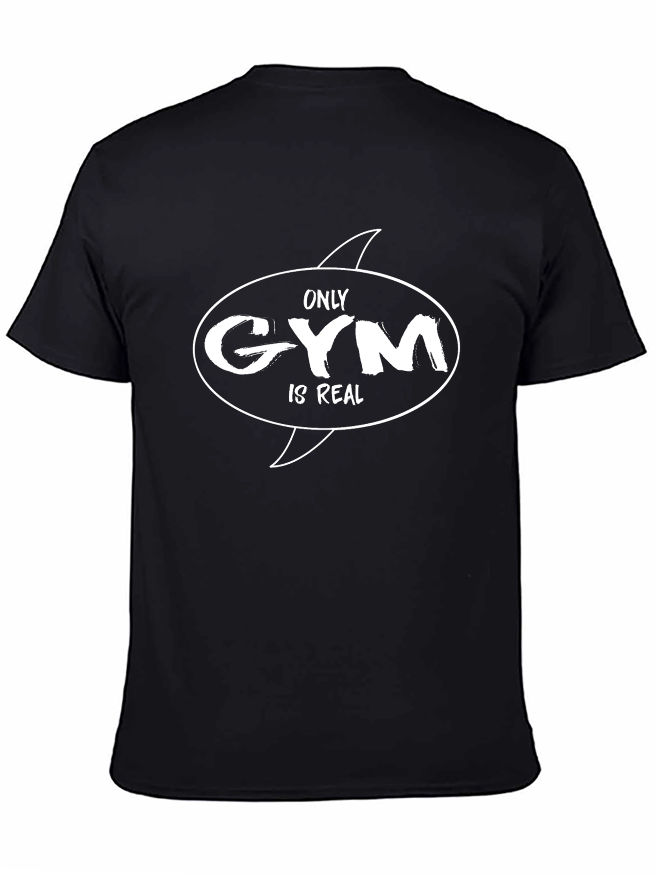 Black Gym is Real Graphic Tee - Workout Motivation view 4