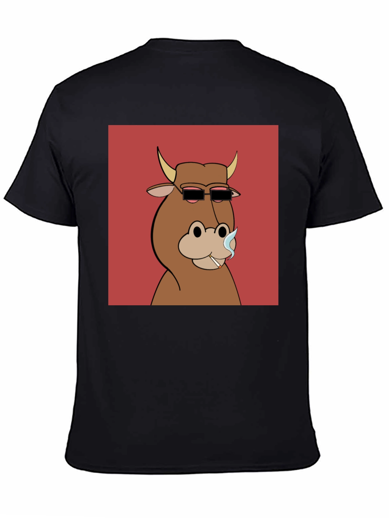 Black Cool Bull NFT T-Shirt view 4