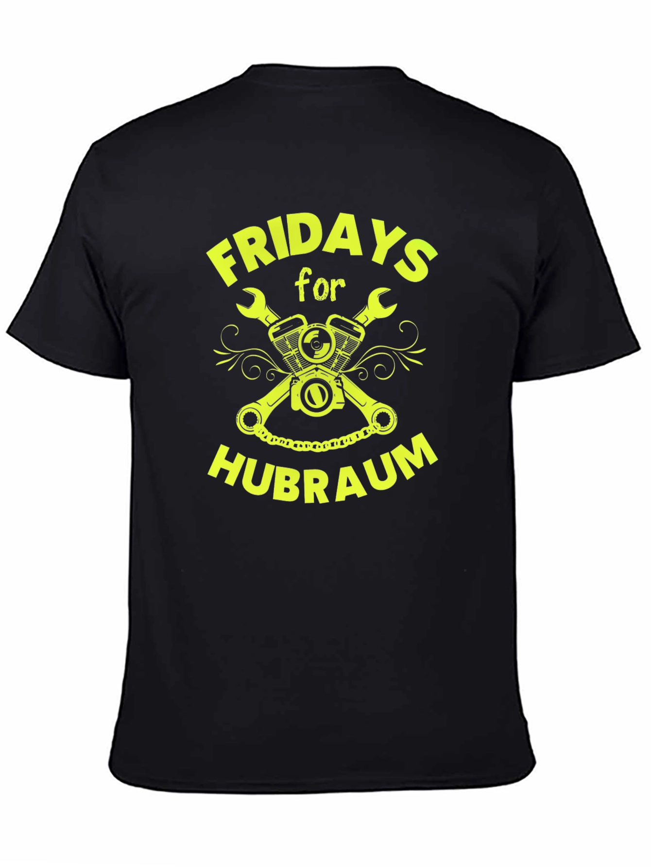 Fridays for Hubraum Black T-Shirt Mechanic Gift - 4