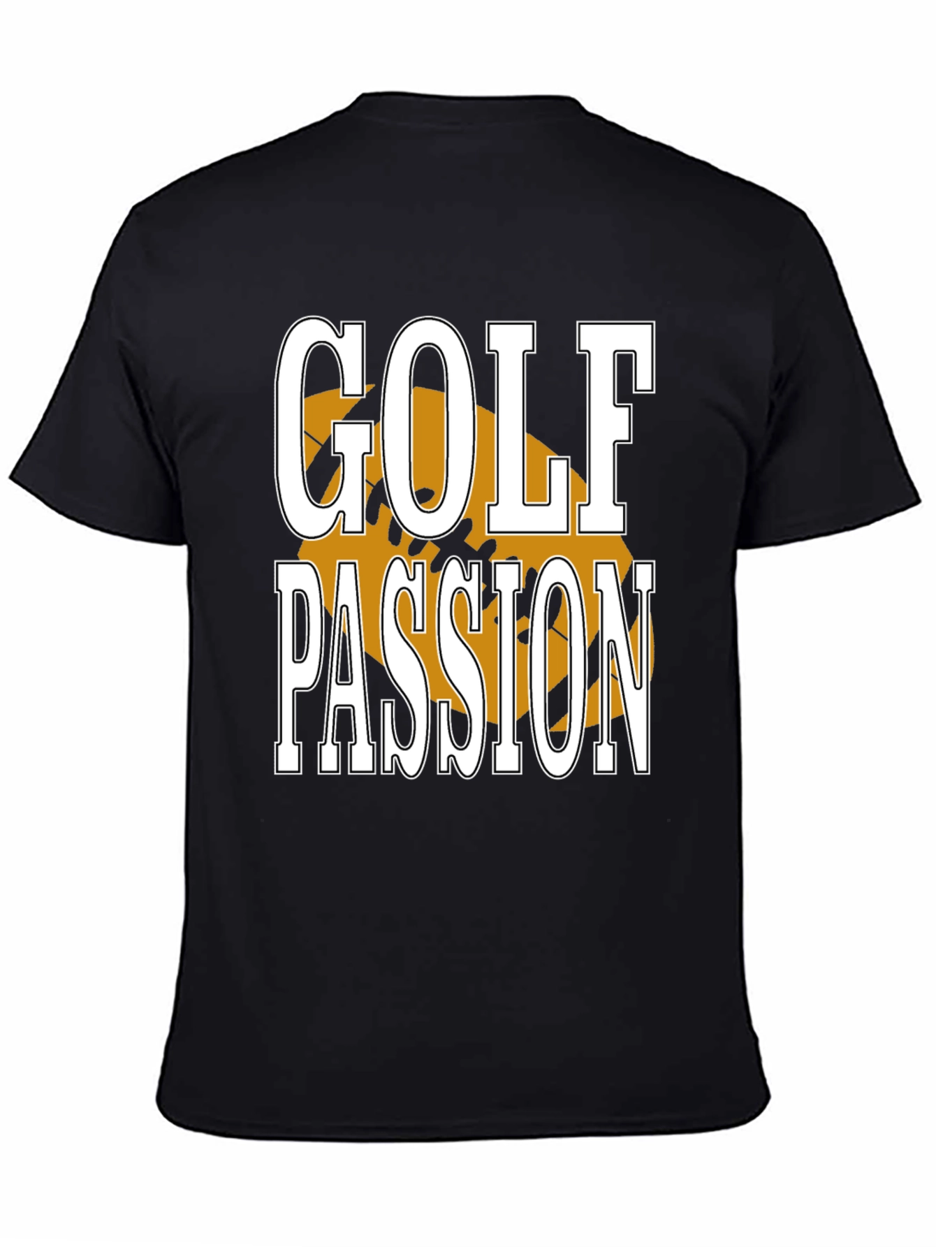Black Golf Passion Tee - Sporty Graphic T-Shirt view 4