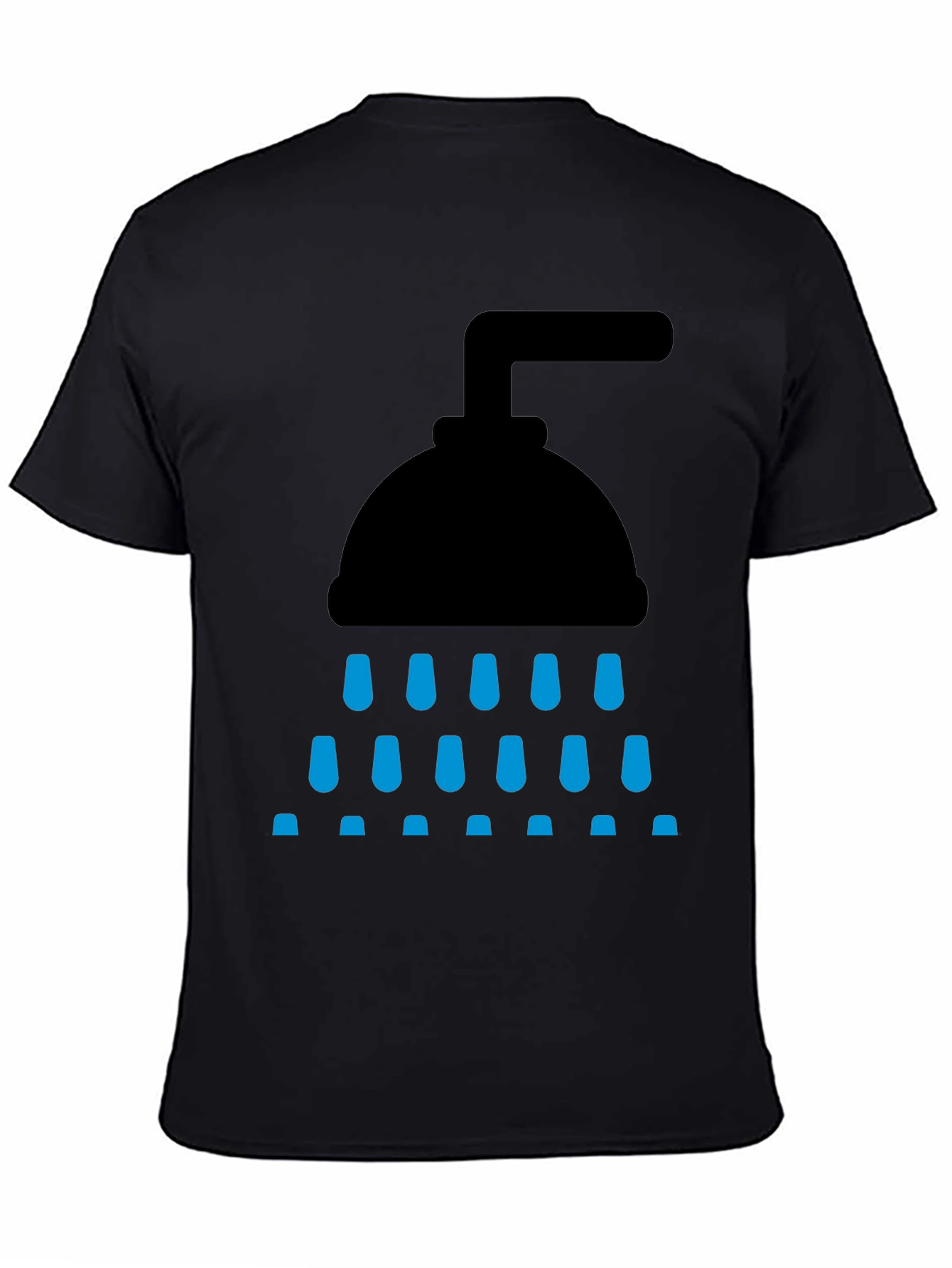 Black Shower Graphic Tee - Black Cotton Blend view 4
