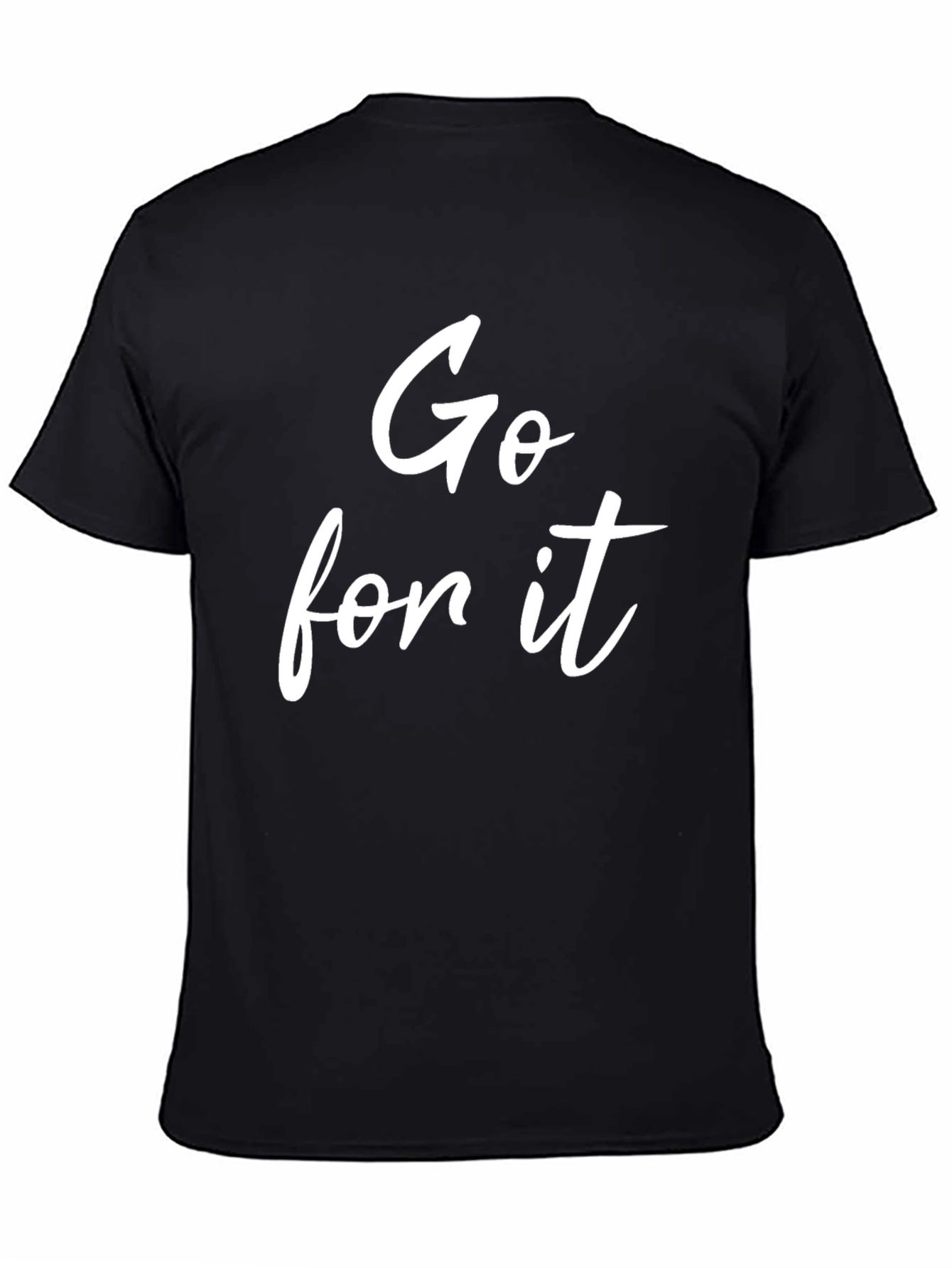 Black Go for It Black Graphic Tee - Motivational Shirt view 4