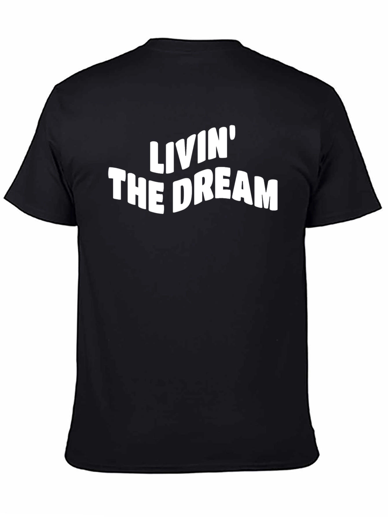 Black Livin' The Dream Graphic T-Shirt - Soft Cotton Blend view 4