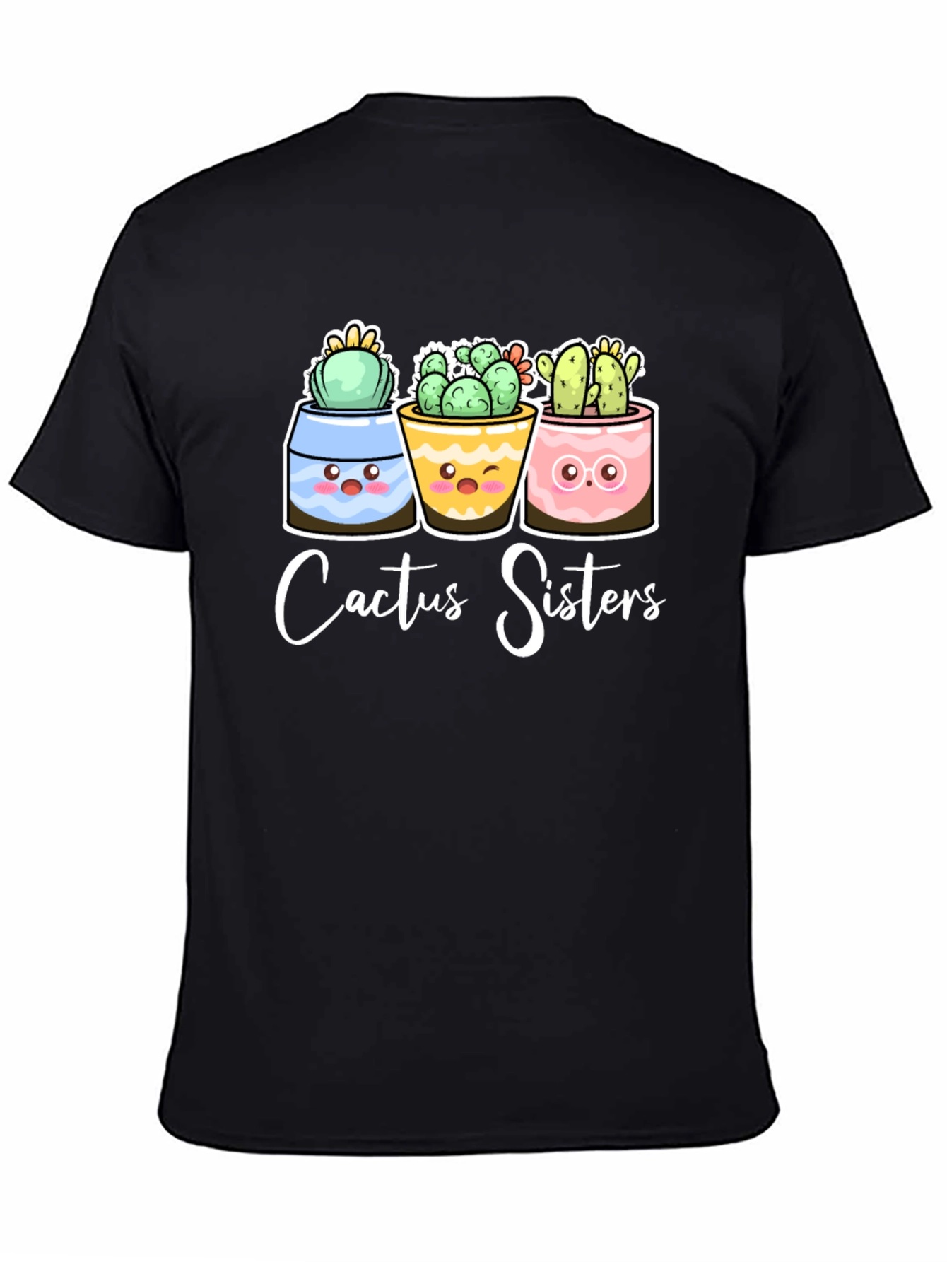 Black Cactus Sisters T-Shirt view 4