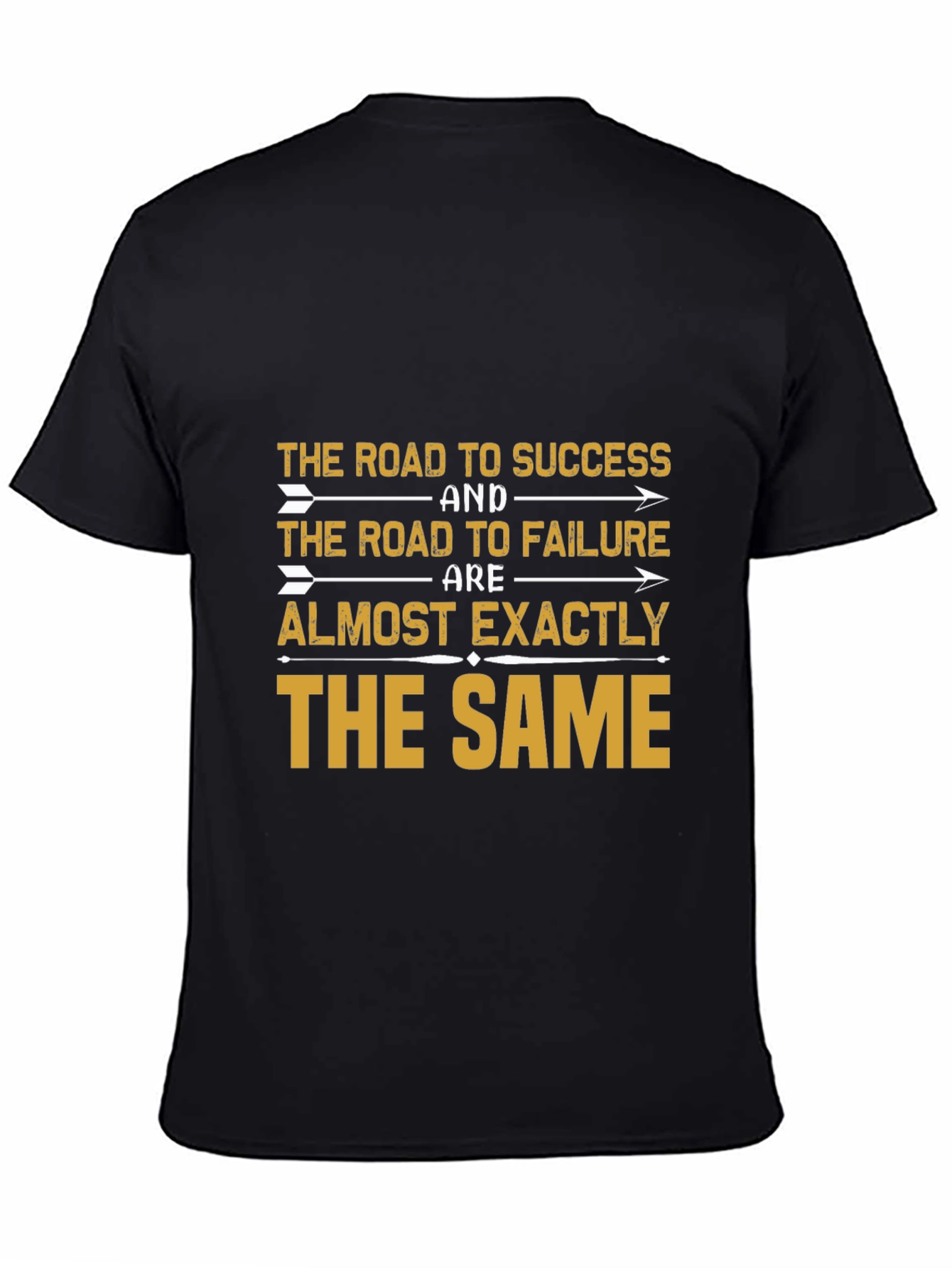 Black Road to Success Graphic Tee - Inspiring Unisex T-Shirt view 4