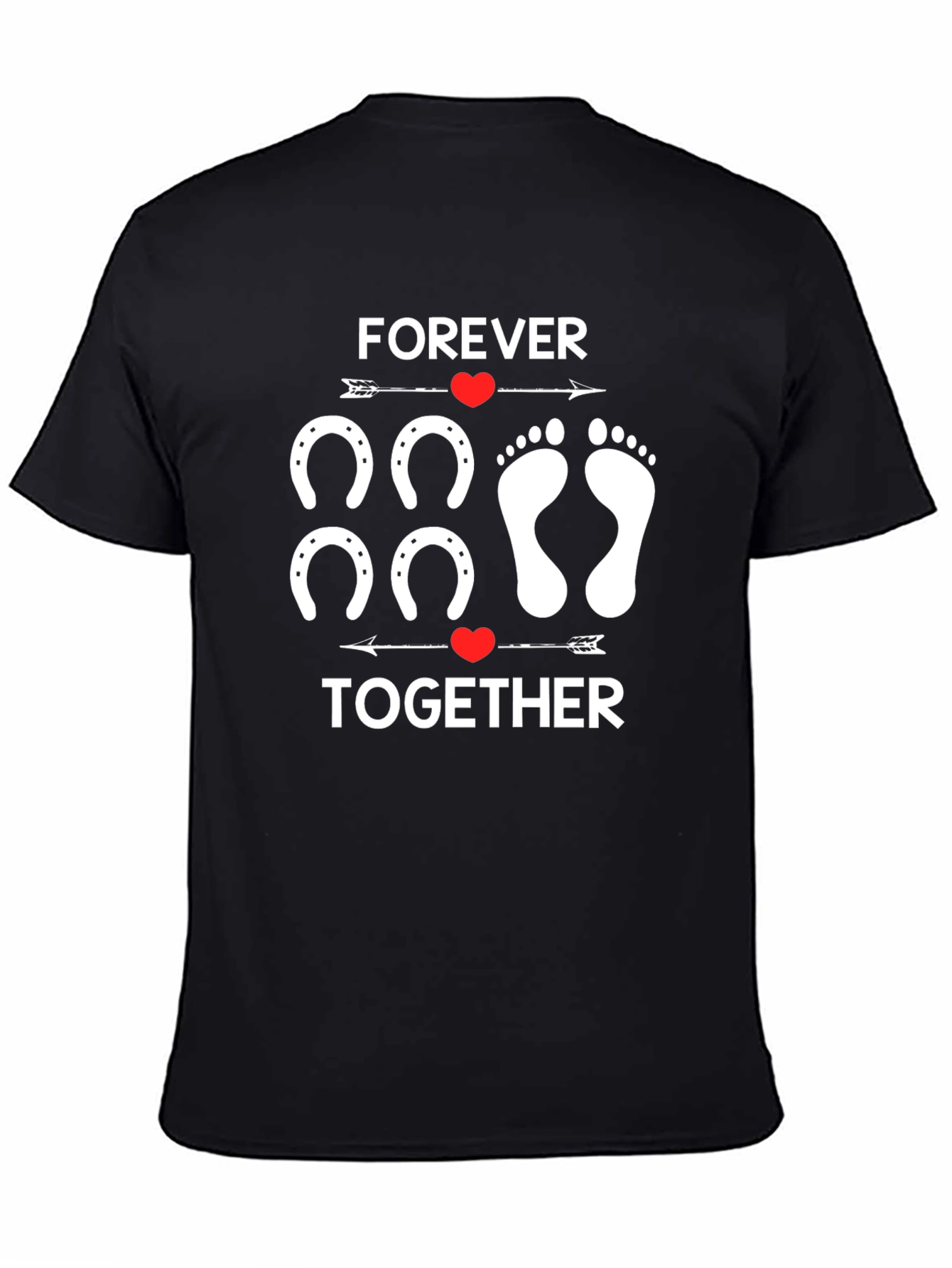 Black Forever Together Graphic T-Shirt - Couples Tee view 4