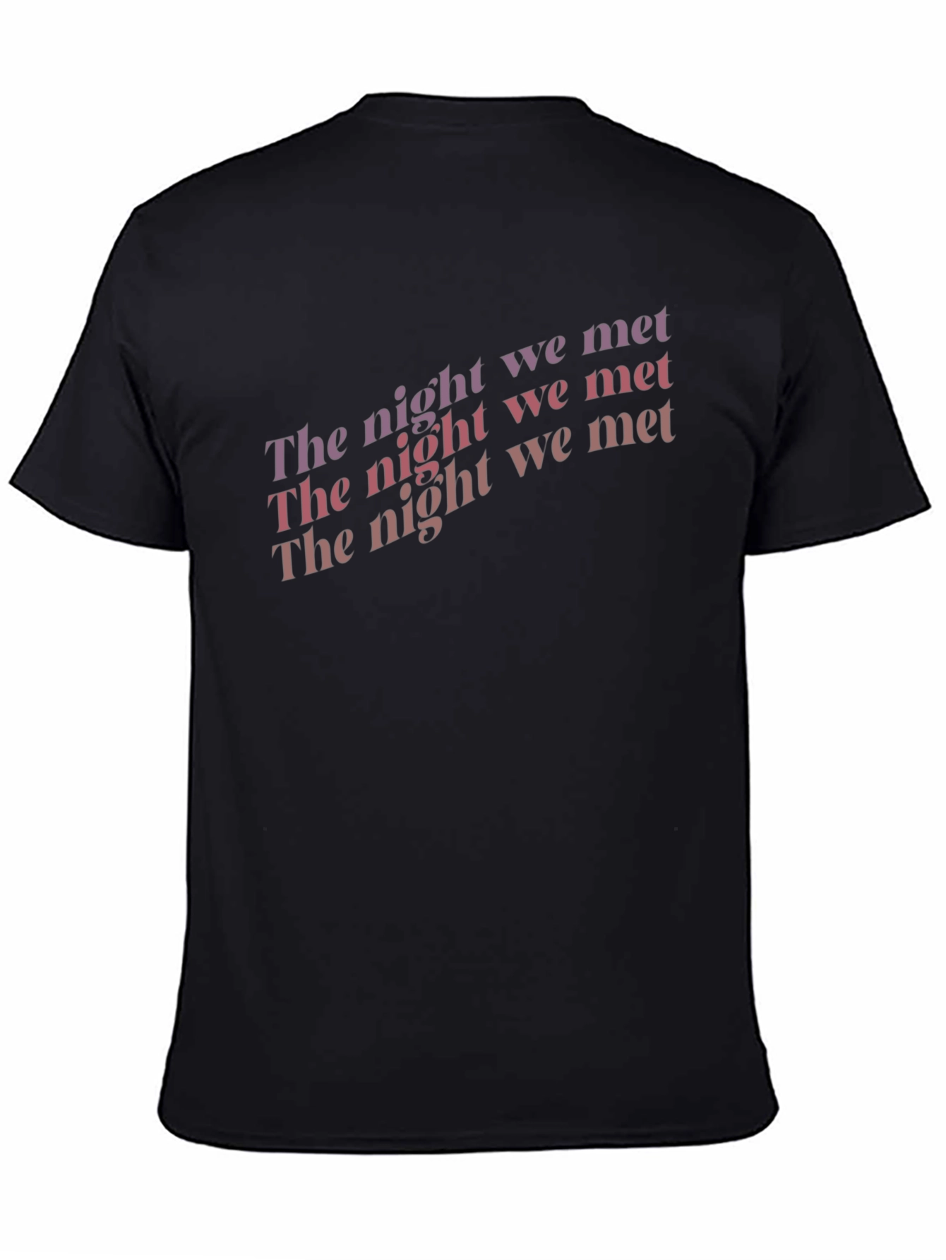 Black The Night We Met Graphic Tee - Soft Cotton Blend view 4