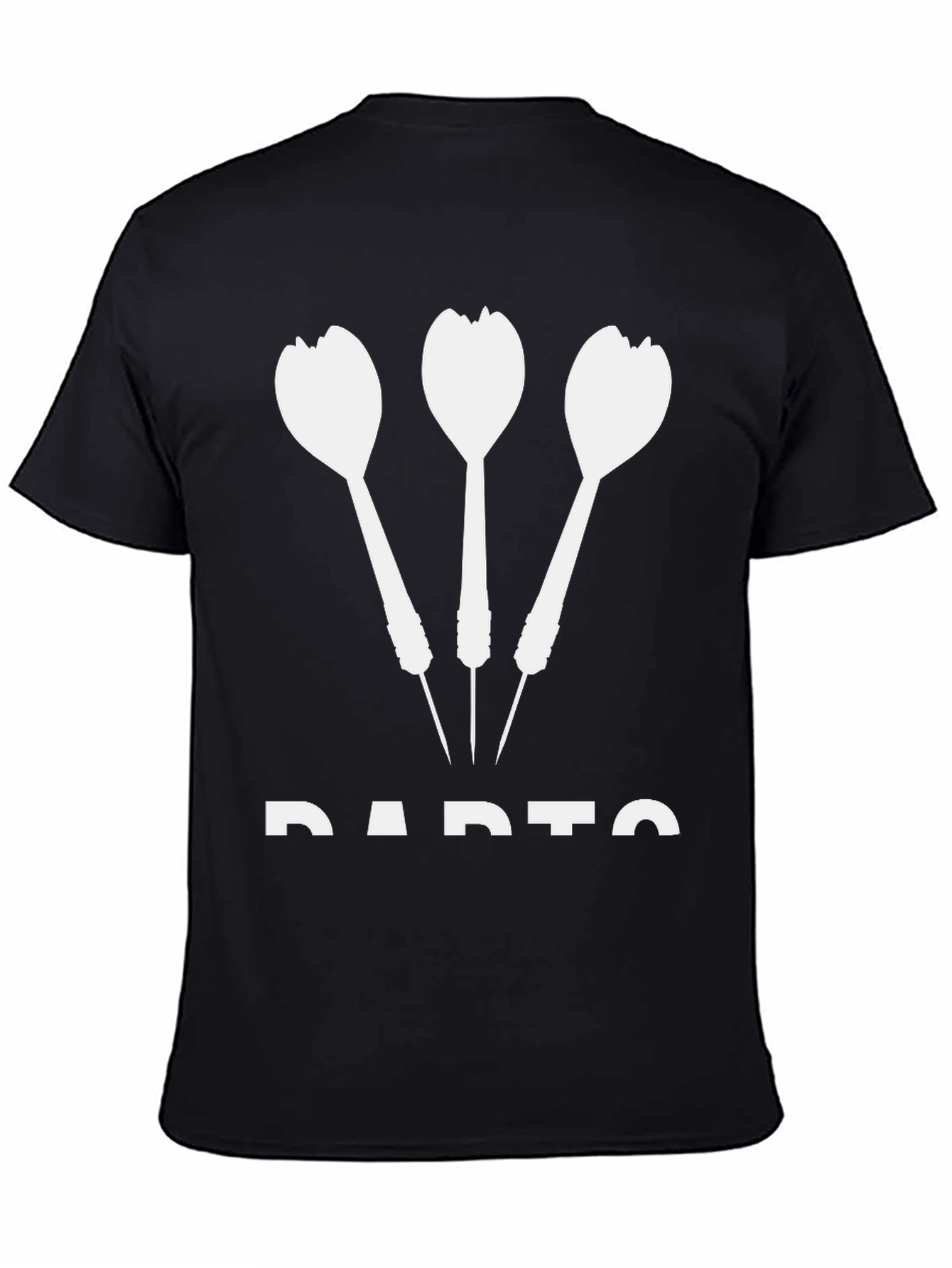 Black Darts Graphic T-Shirt - Black Cotton Tee view 4