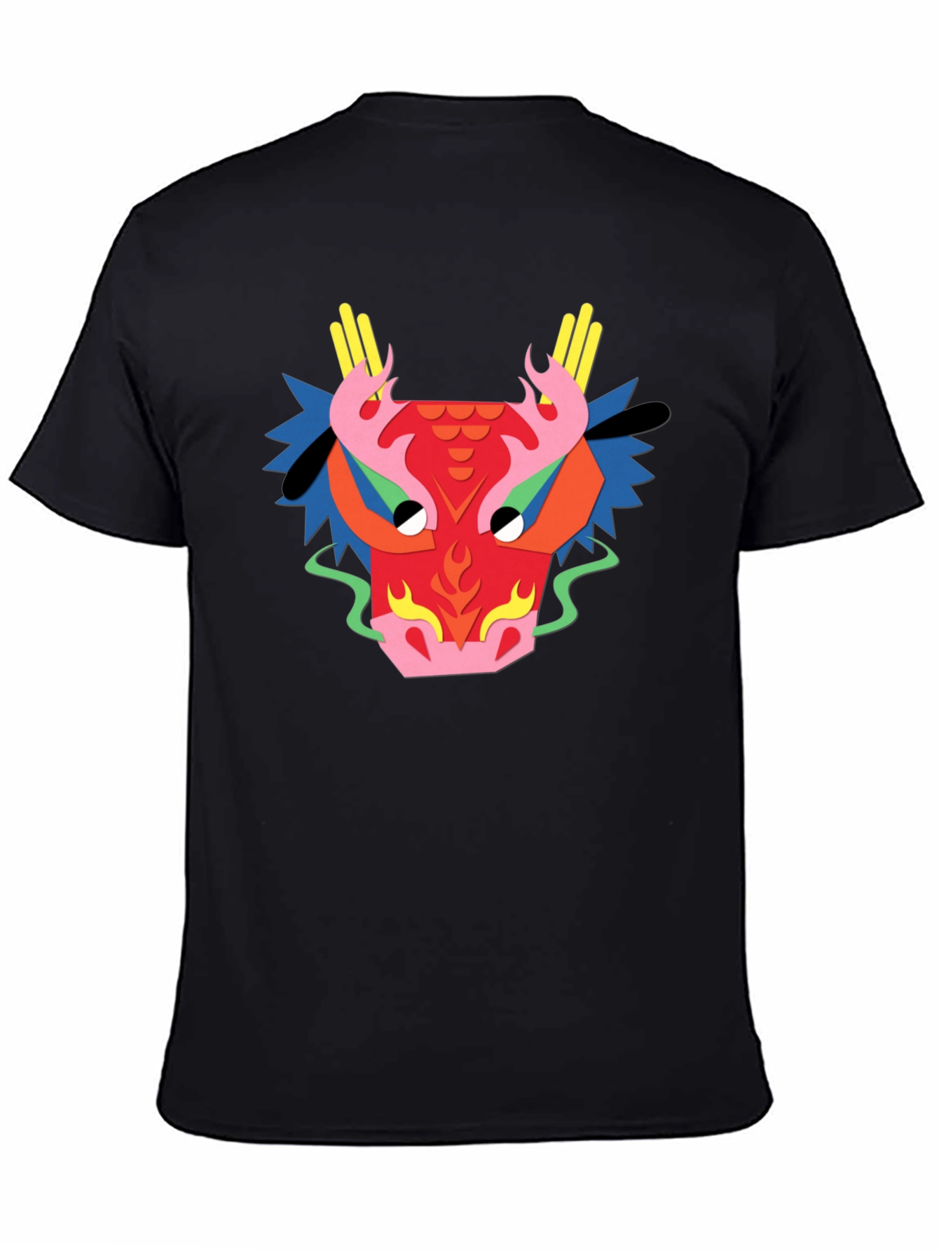 Black Dragon Graphic Tee - Unique Design Black T-Shirt view 4