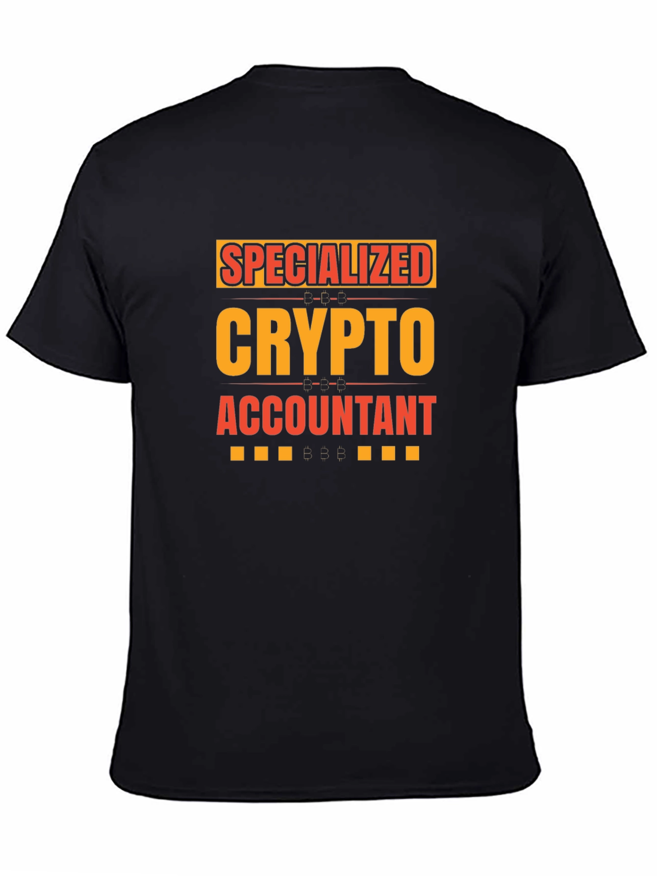 Black Specialized Crypto Accountant Black T-Shirt view 4