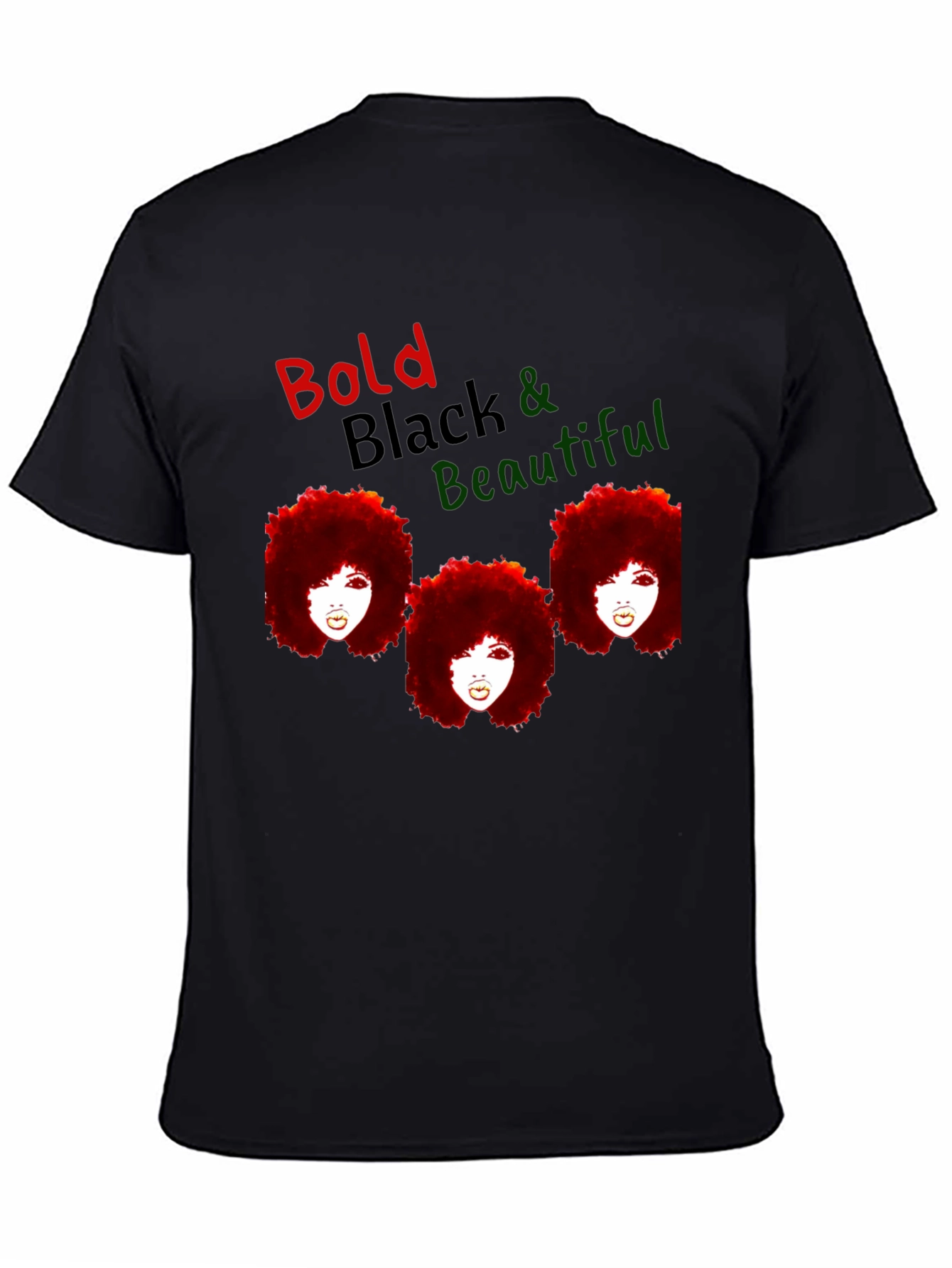 Black Bold Black & Beautiful Graphic T-Shirt view 4