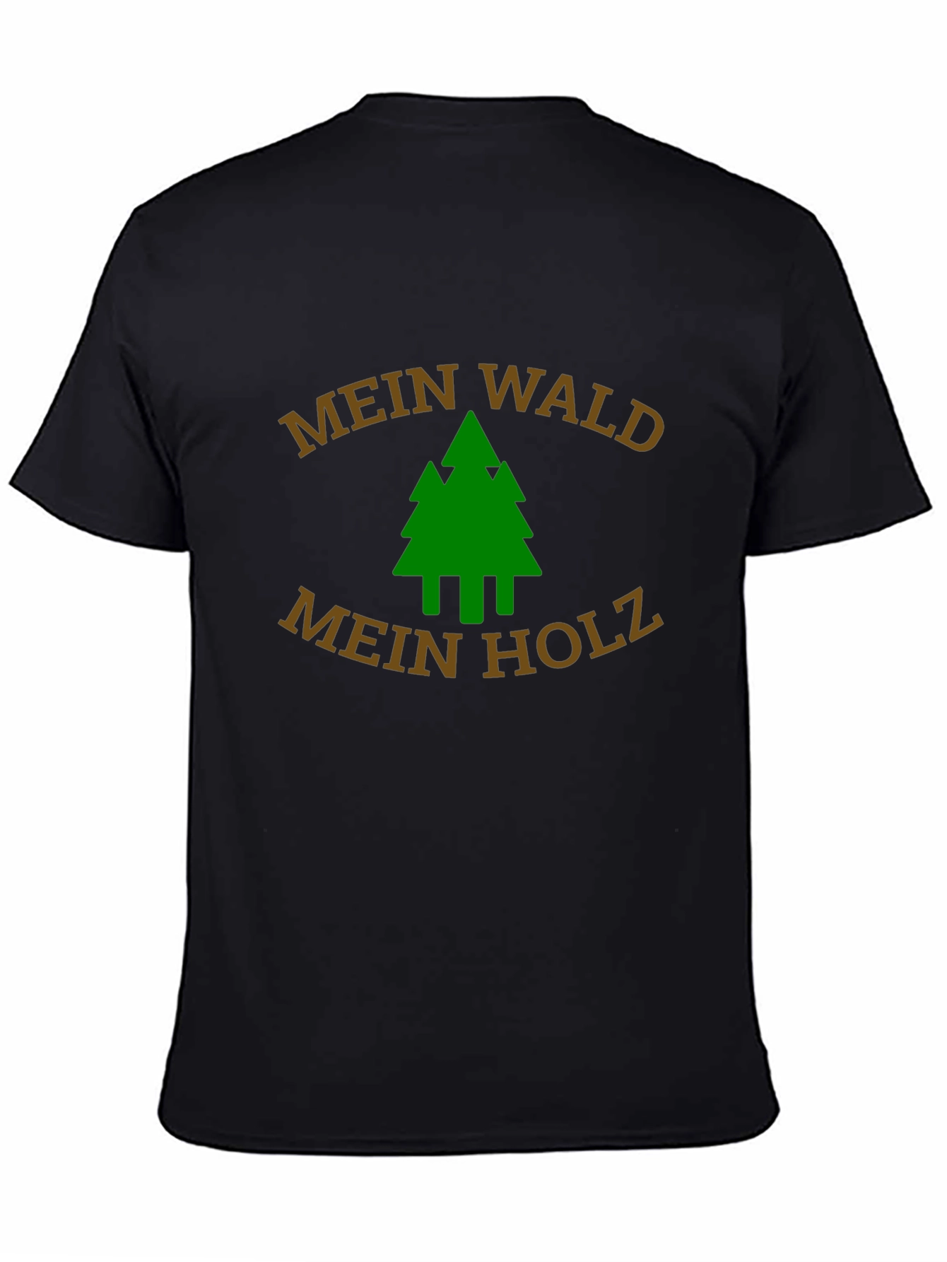 Black Mein Wald Mein Holz Graphic Tee view 4