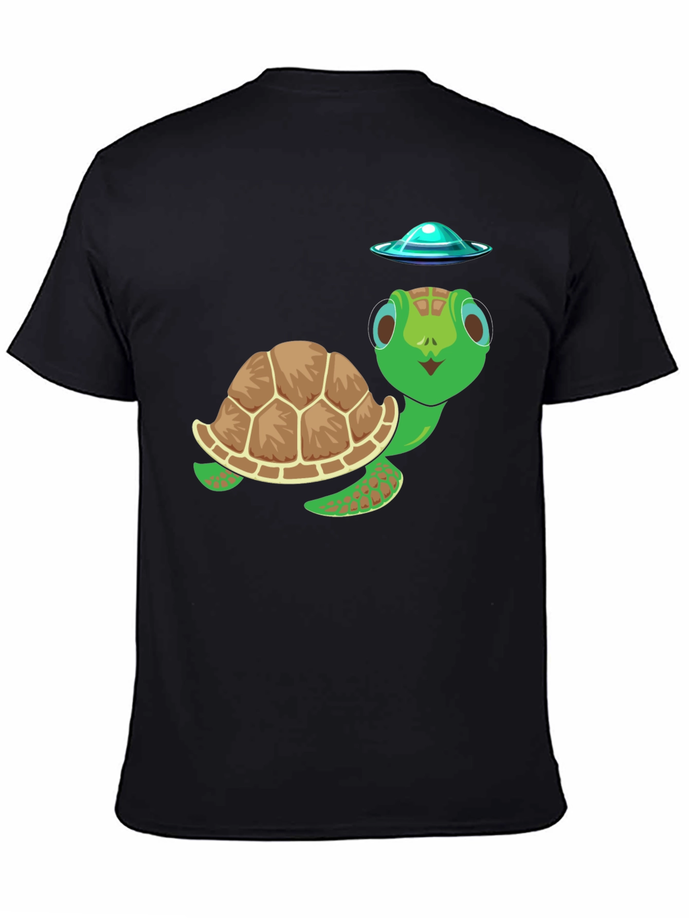 Black Turtle UFO Graphic Tee - Fun & Unique Design view 4