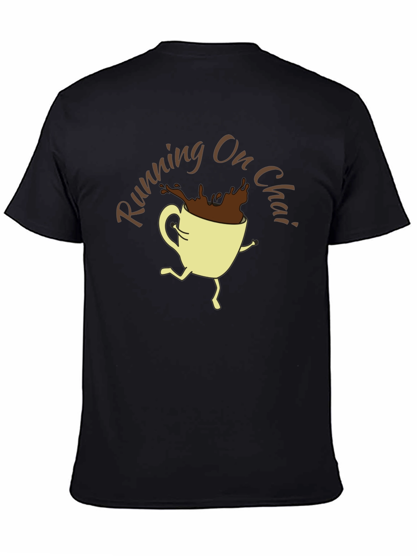 Running On Chai Graphic T-Shirt - Coffee Lover Tee - 4