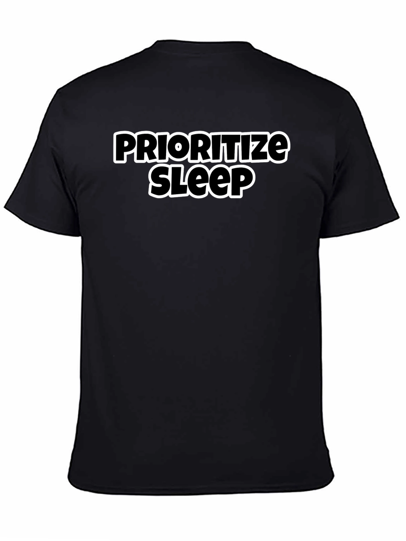 Black Prioritize Sleep Black Graphic Tee view 4