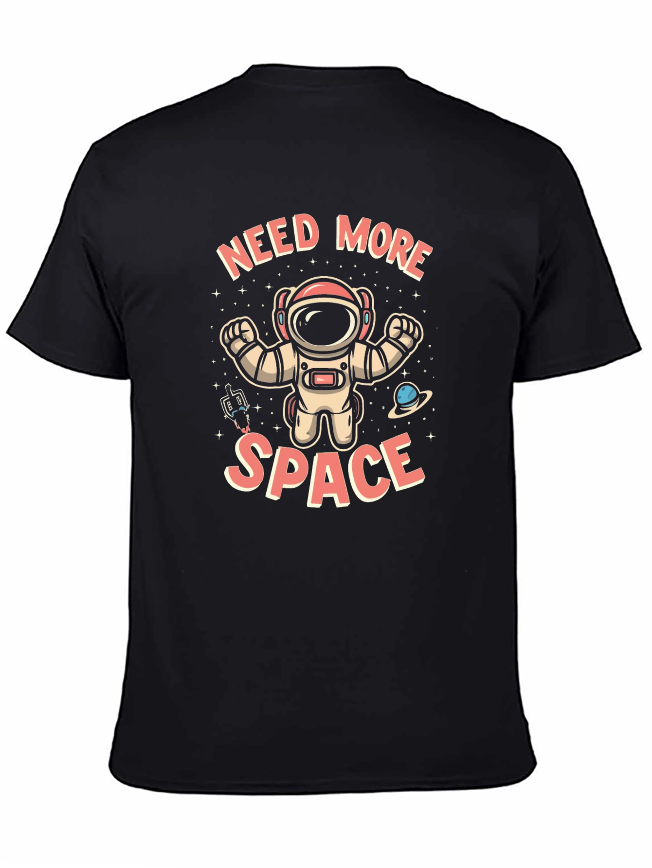Black Need More Space T-Shirt view 4