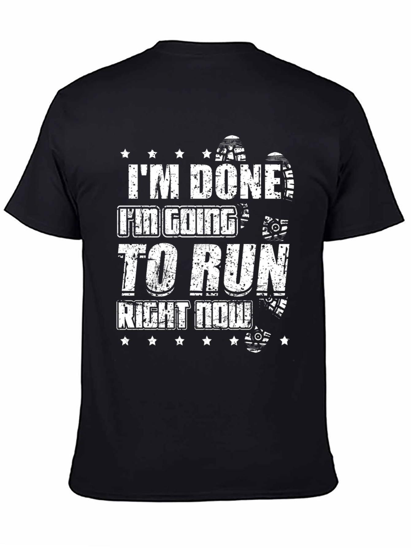 Black I'm Done I'm Going to Run T-Shirt view 4
