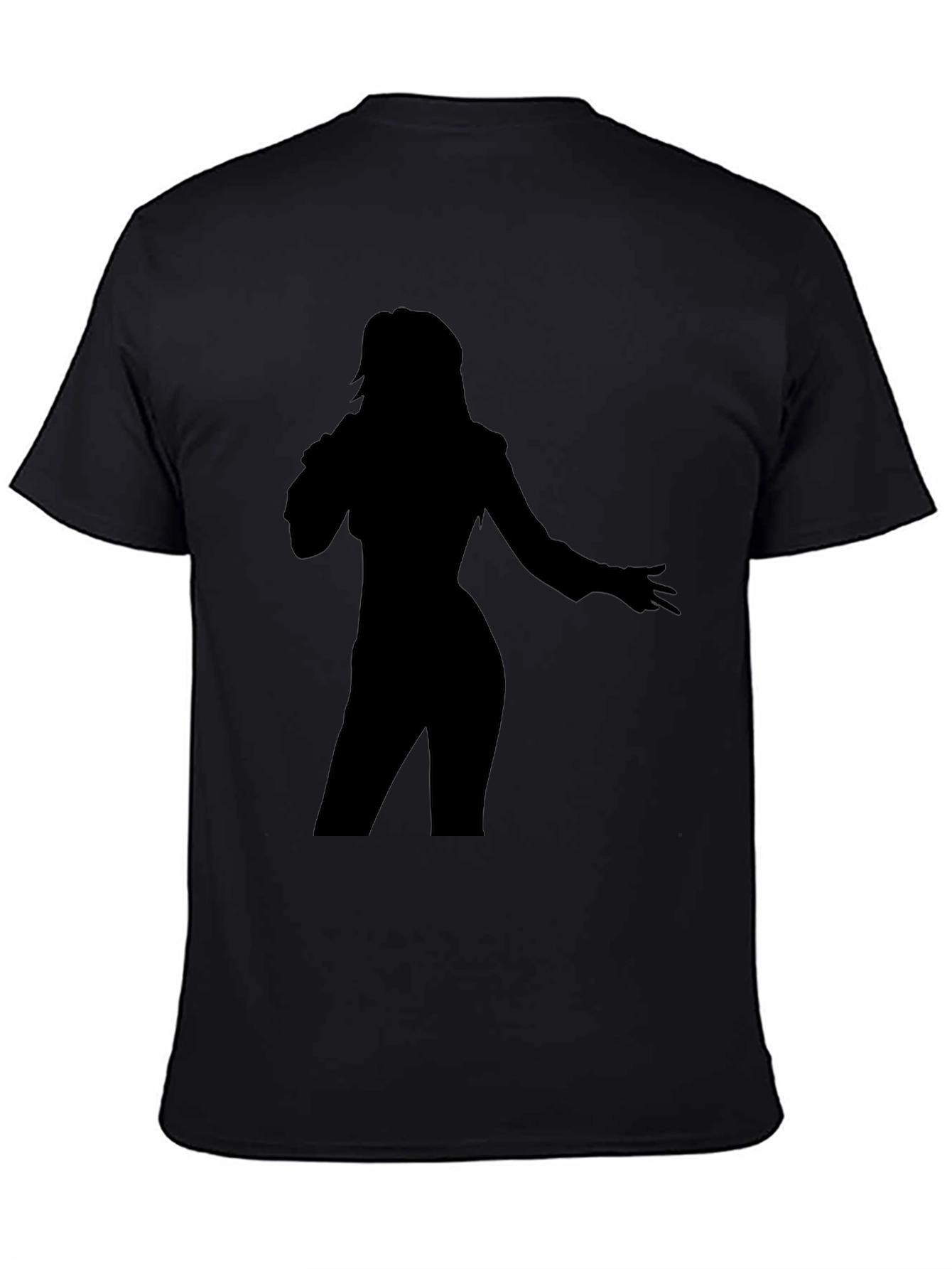 Black Silhouette Singer Graphic Tee view 4