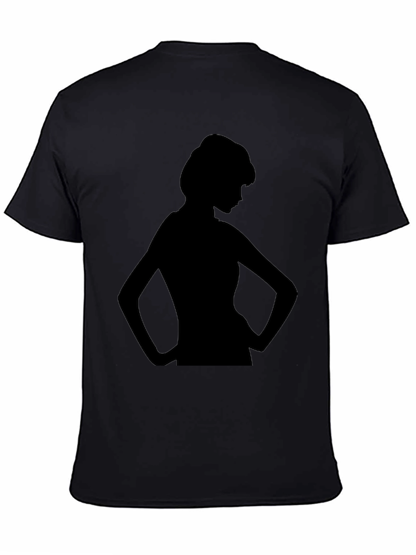Black Silhouette Woman Graphic Tee - Black view 4
