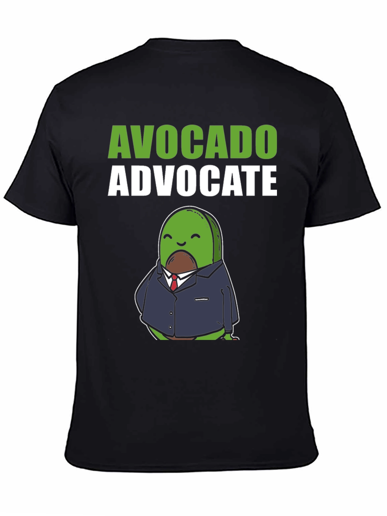 Black Avocado Advocate Graphic Tee - Stylish & Humorous T-Shirt view 4