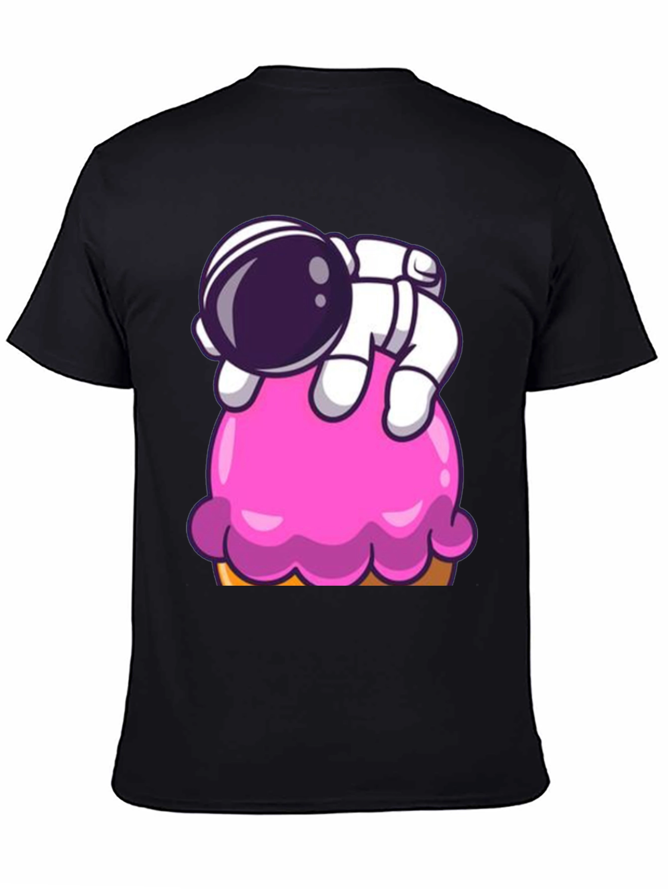 Black Astronaut Ice Cream Graphic Tee view 4