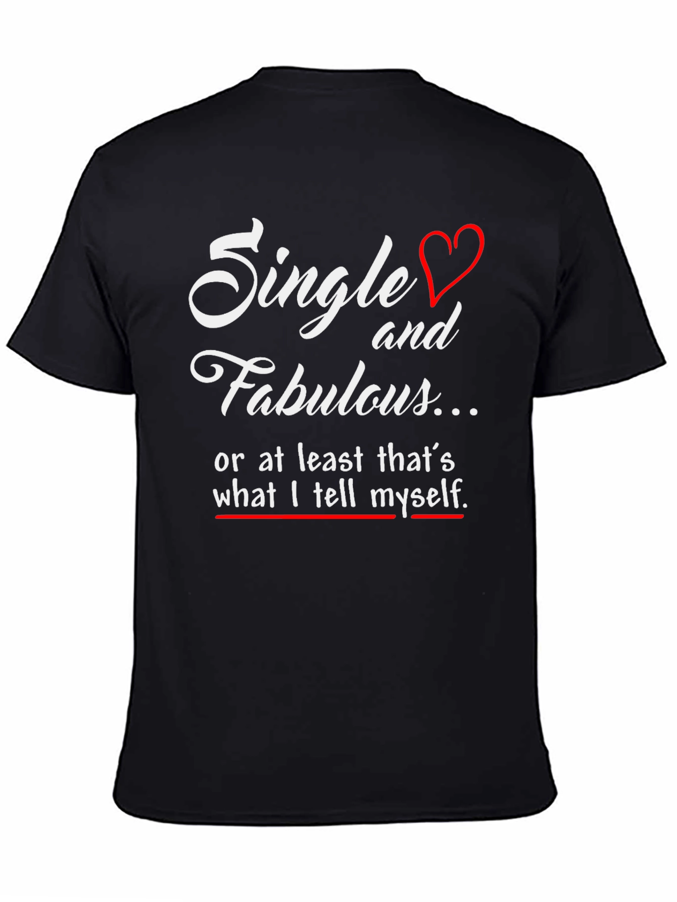 Black Single and Fabulous Men's Black Graphic Tee view 4