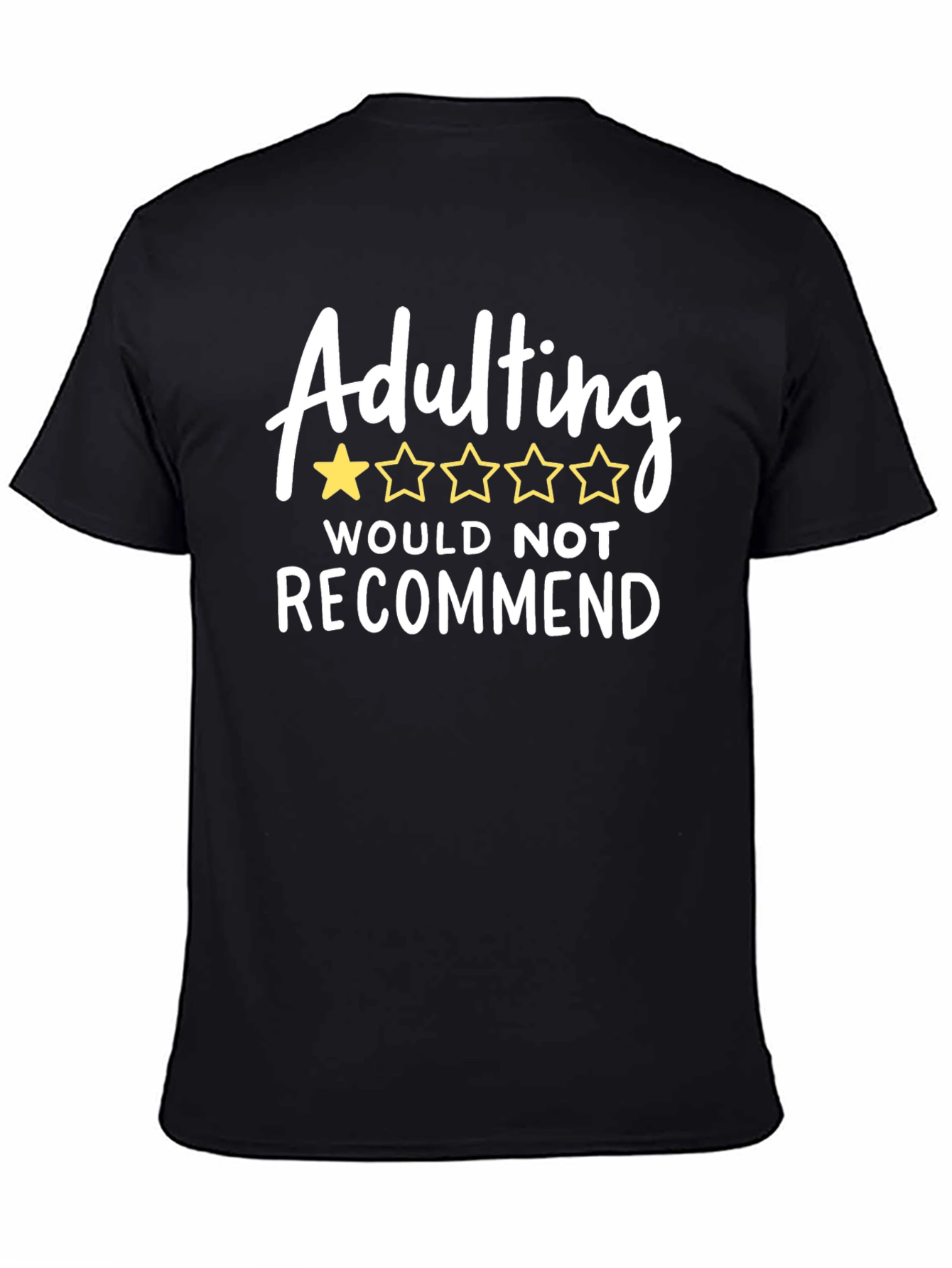 Black Adulting Would Not Recommend Graphic Tee view 4
