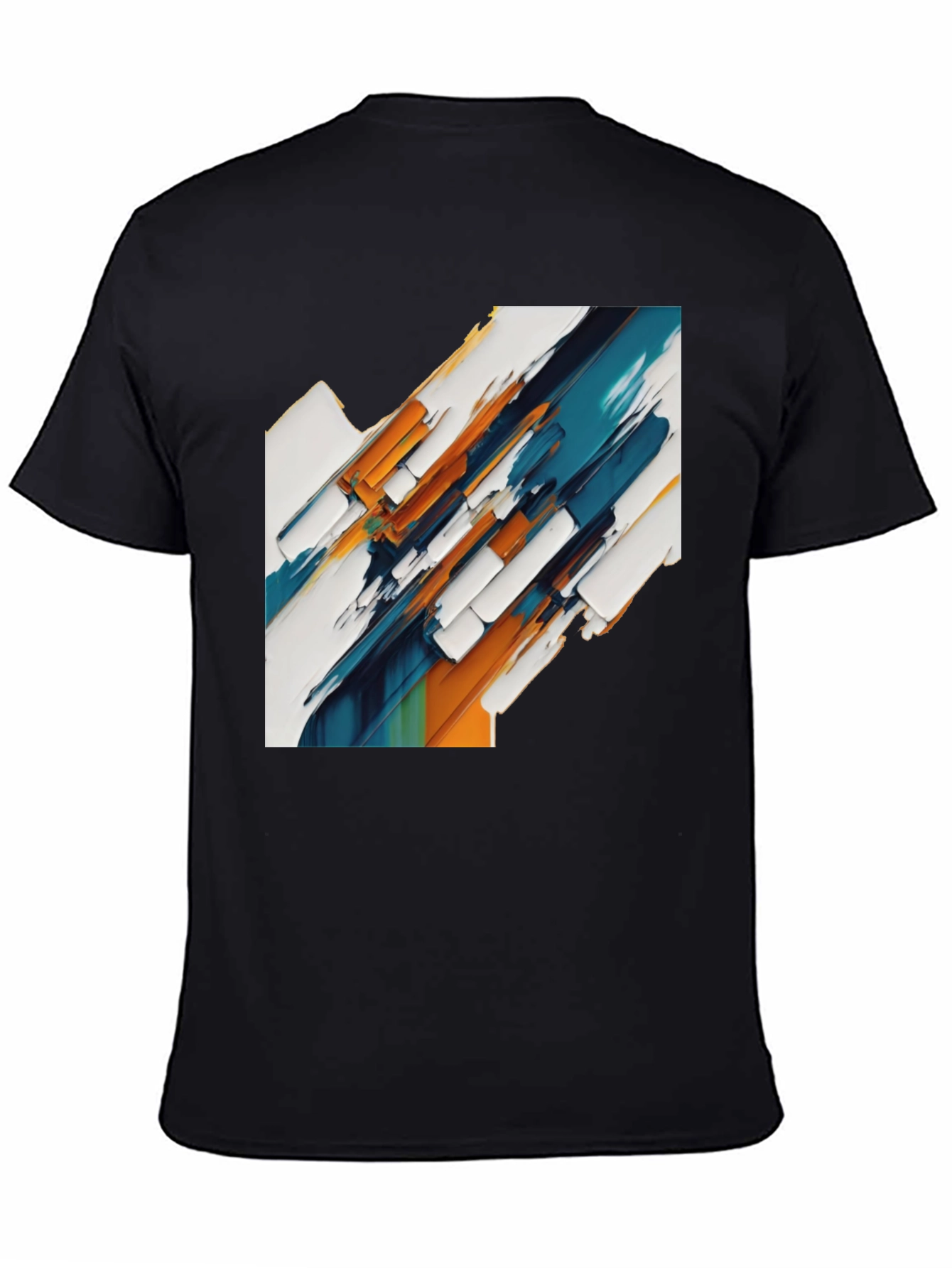 Black Abstract Art Graphic Tee - Modern Style view 4