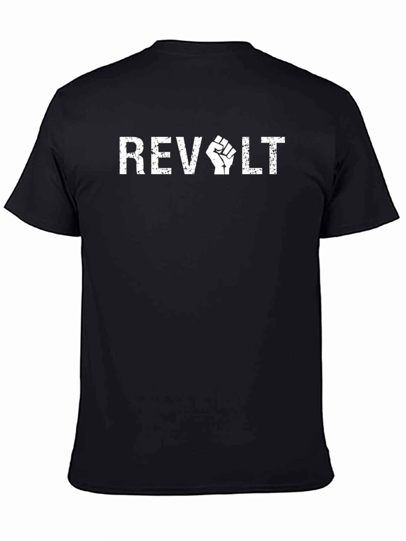 Black Revolt Fist Graphic Black T-Shirt view 4