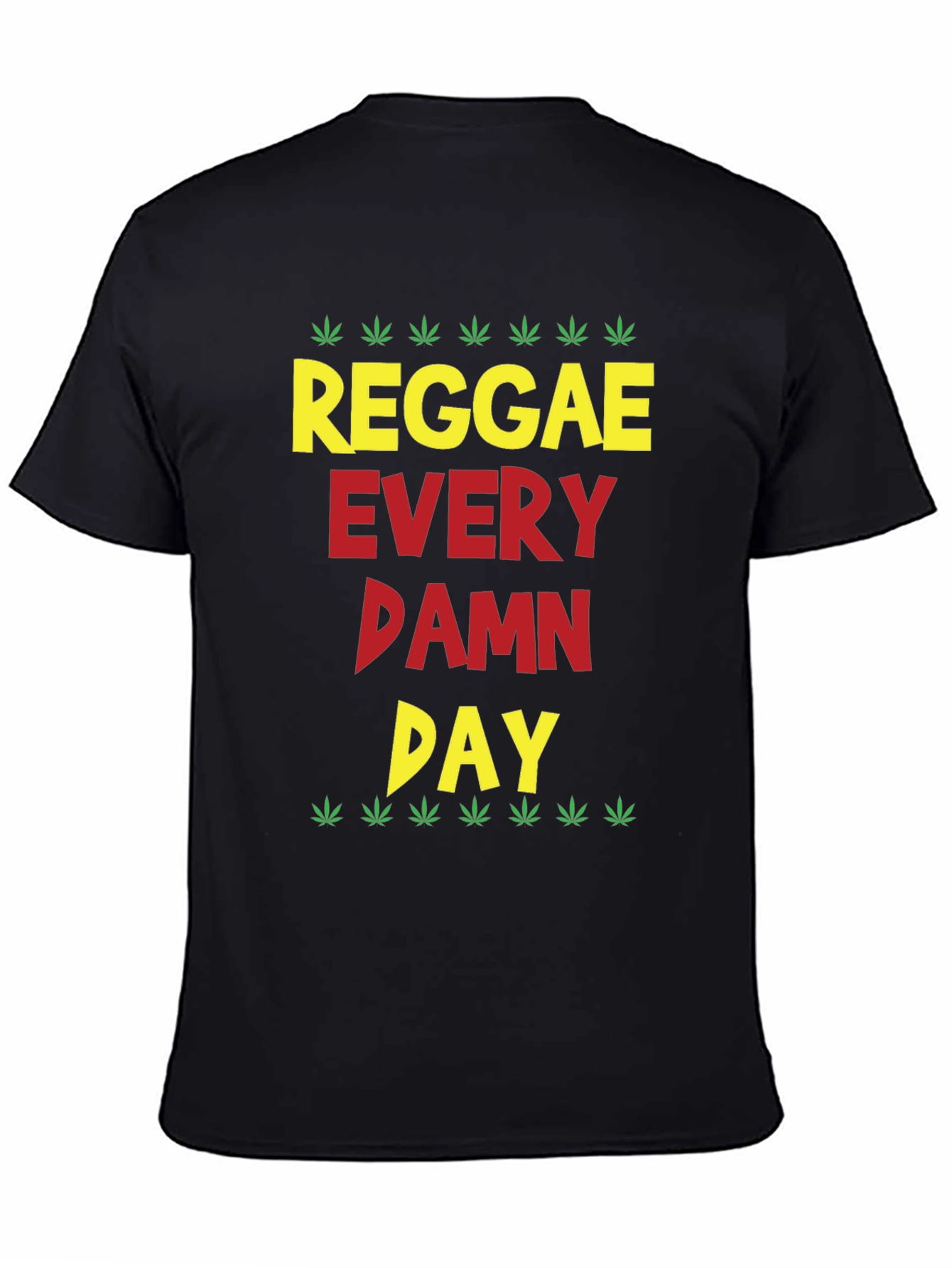 Black Reggae Every Damn Day Graphic Tee view 4