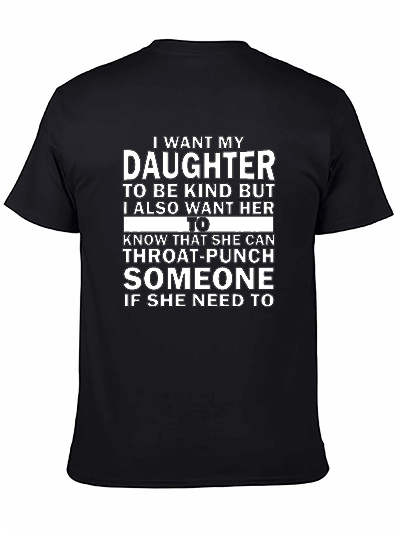 Black Daughter Throat-Punch Graphic Novelty T-Shirt view 4