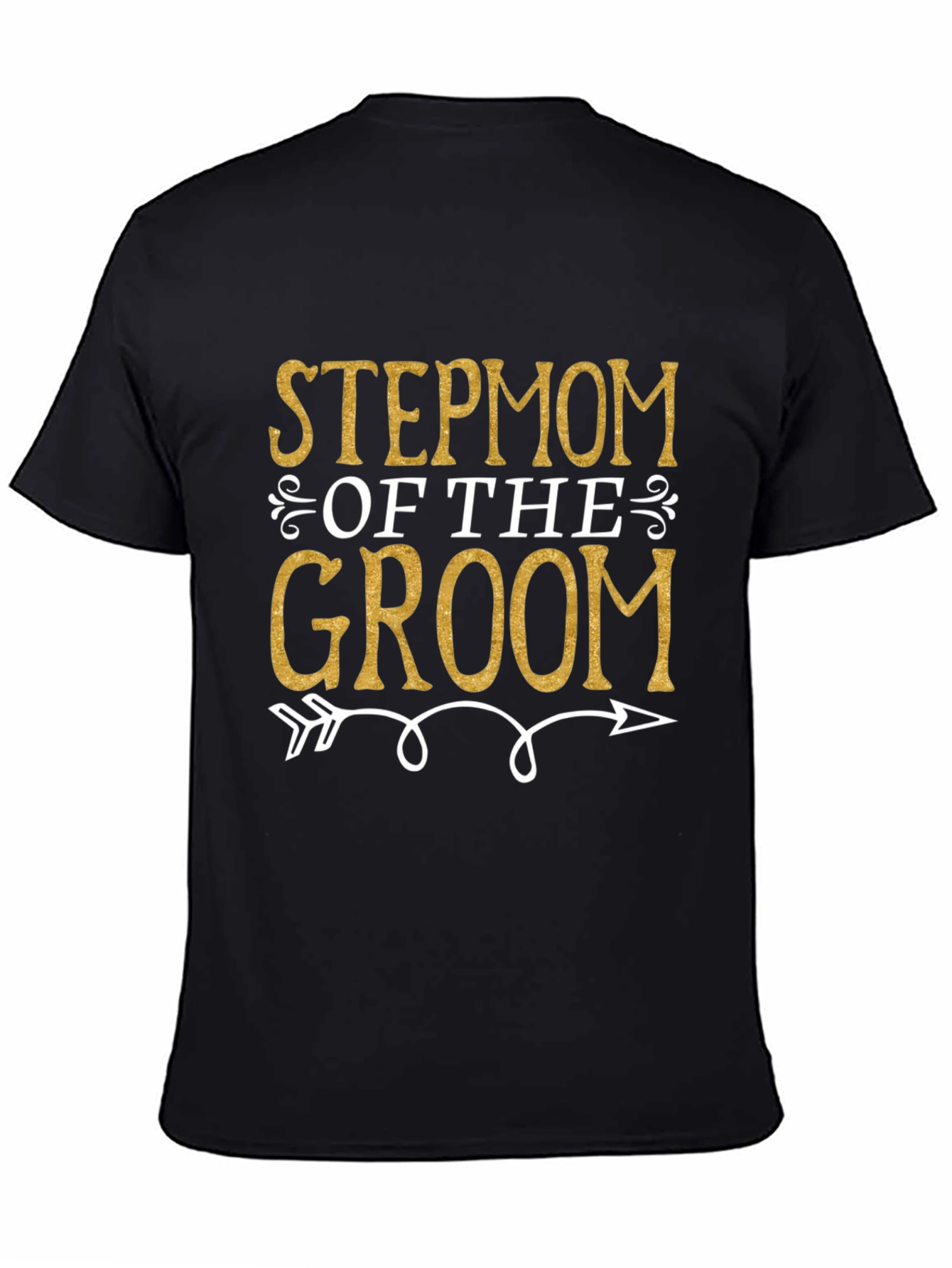 Black Stepmom of the Groom T-Shirt view 4