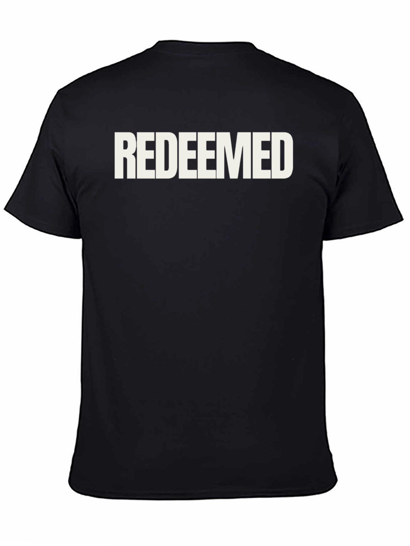 Black Redeemed Graphic Print Crew Neck T-Shirt view 4