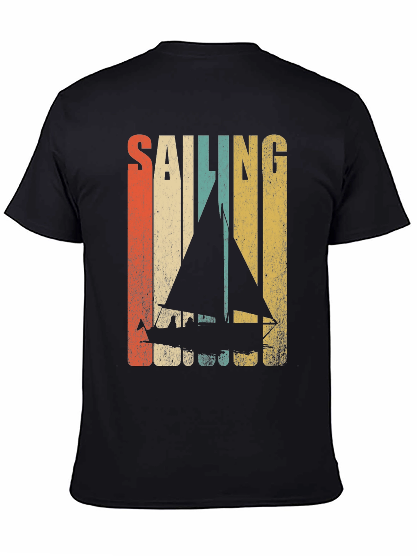 Black Sailing Retro T-Shirt view 4